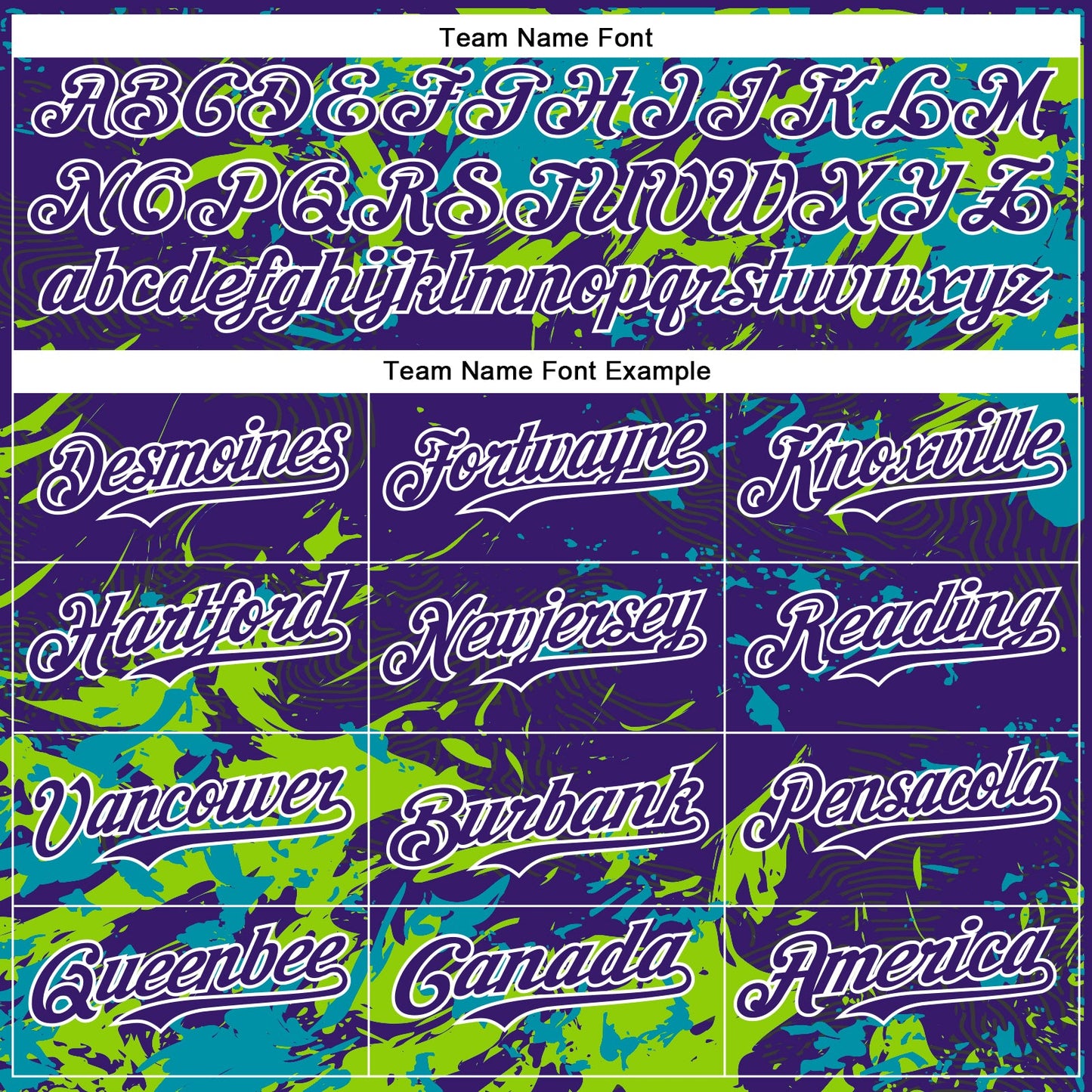 Custom Purple Teal Neon Green-White Splash Bomber Full-Snap Varsity Letterman Hoodie Jacket view 5