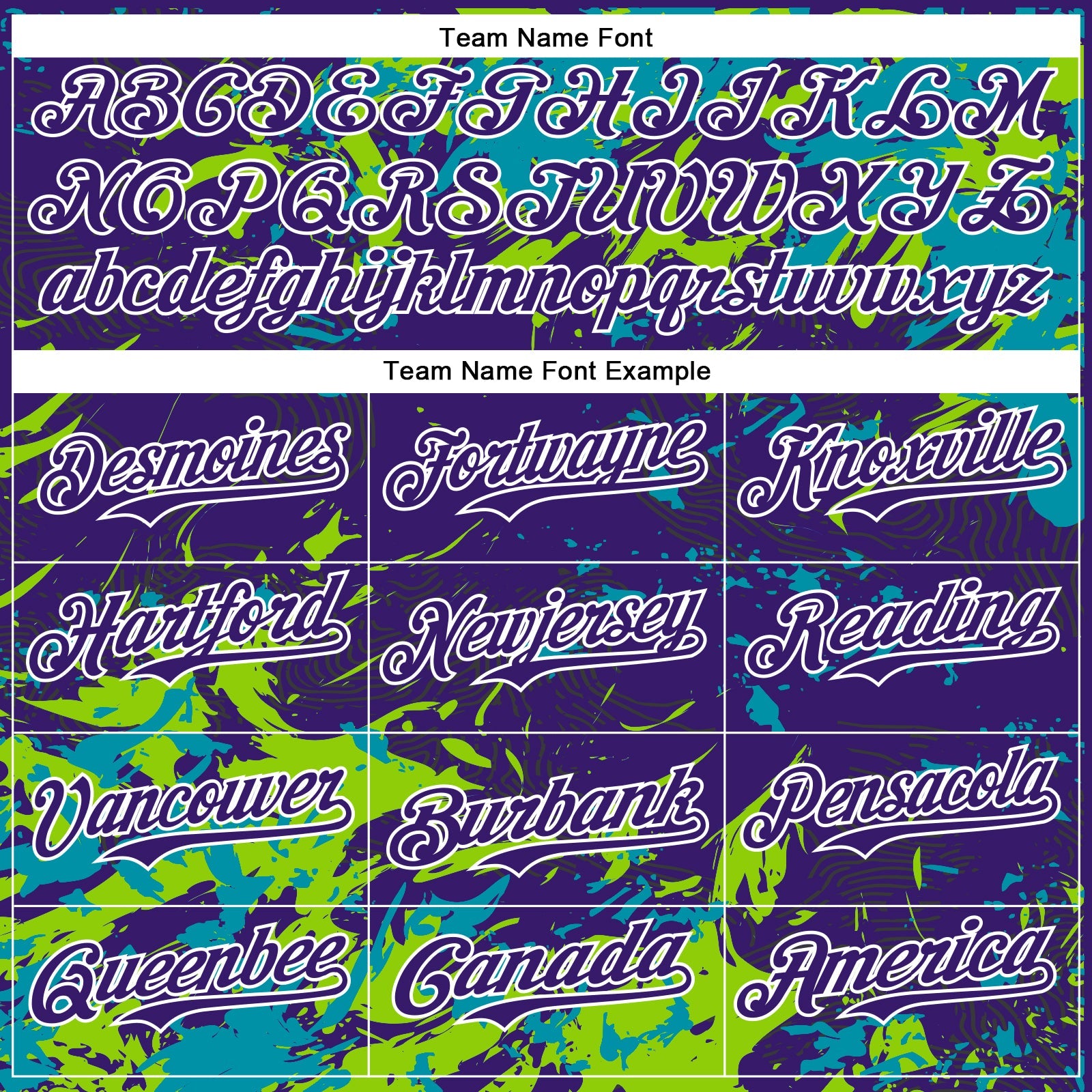 Custom Purple Teal Neon Green-White Splash Bomber Full-Snap Varsity Letterman Hoodie Jacket view 5