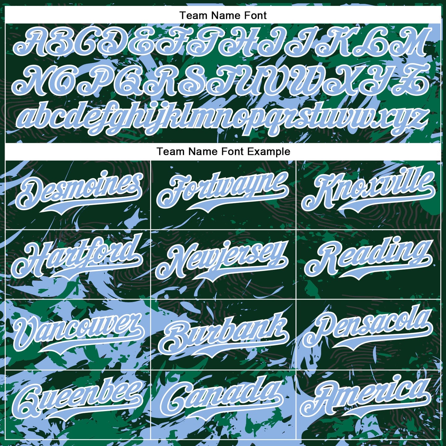 Custom Green Light Blue Kelly Green-White Splash Bomber Full-Snap Varsity Letterman Hoodie Jacket view 5