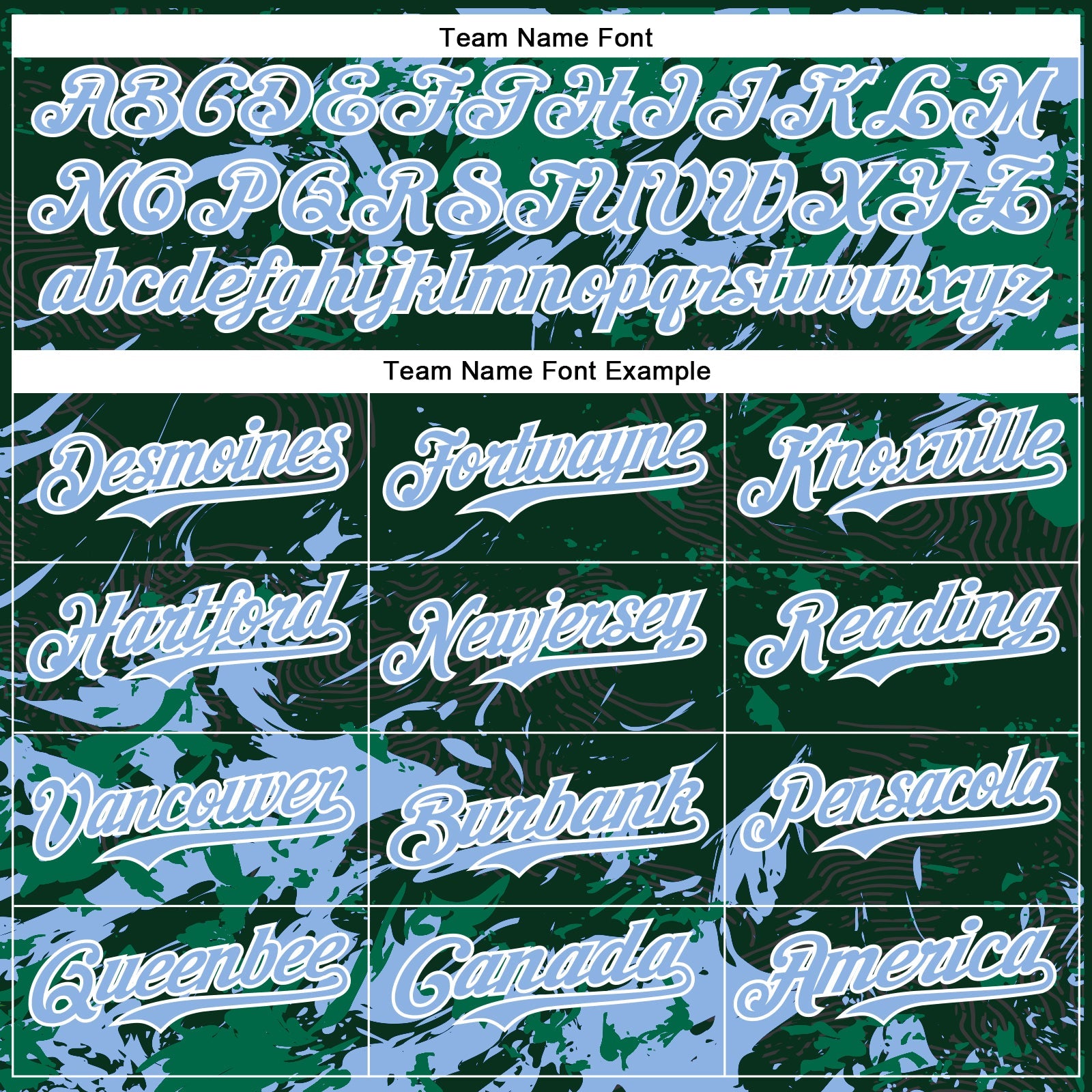 Custom Green Light Blue Kelly Green-White Splash Bomber Full-Snap Varsity Letterman Hoodie Jacket view 5