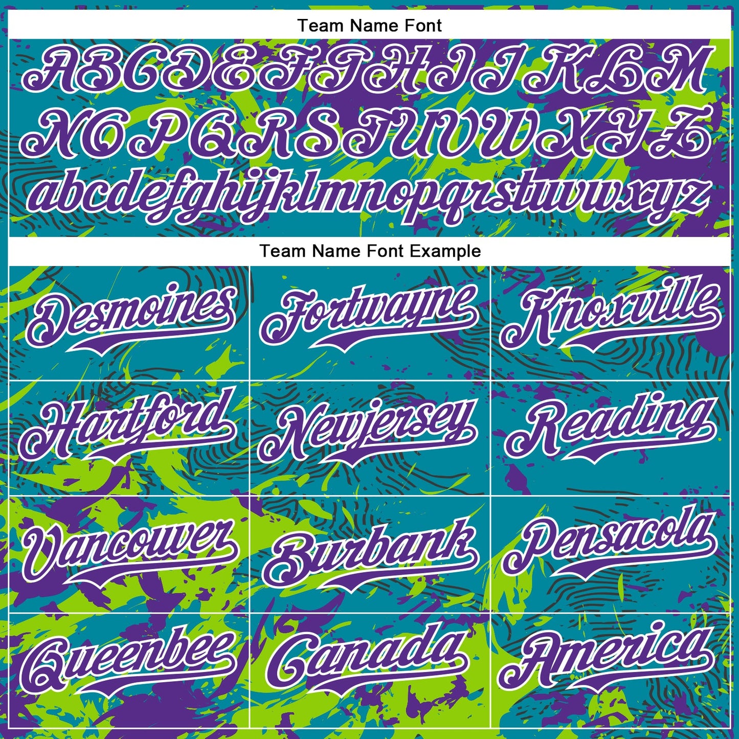 Custom Teal Purple Neon Green-White Splash Bomber Full-Snap Varsity Letterman Hoodie Jacket view 5