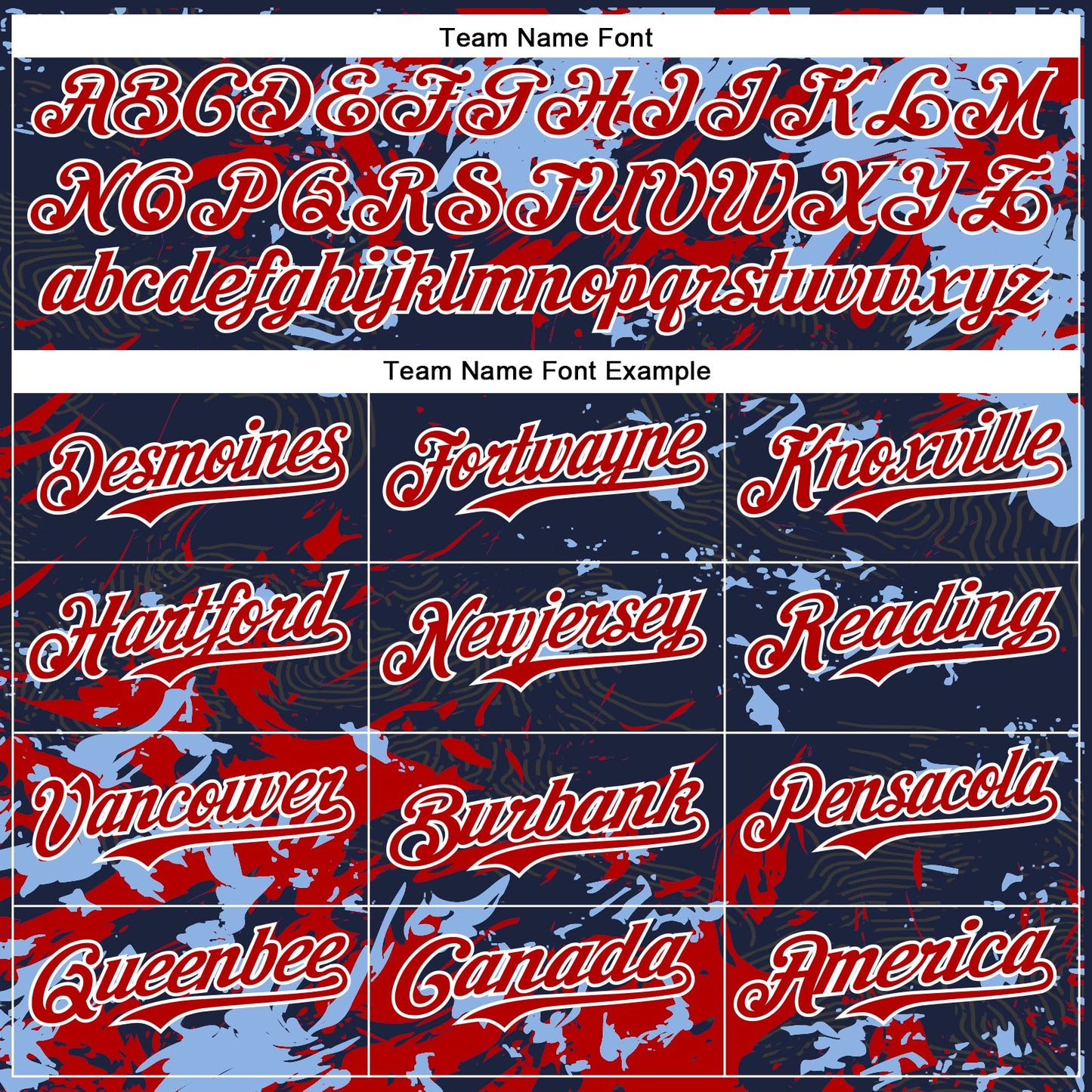 Custom Navy Red Light Blue-White Splash Bomber Full-Snap Varsity Letterman Hoodie Jacket view 5