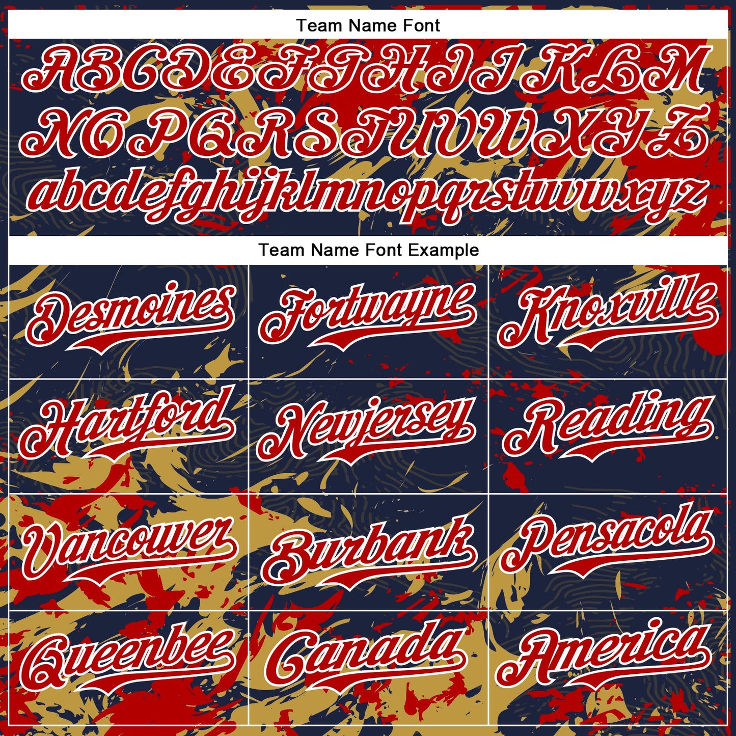 Custom Navy Red Old Gold-White Splash Bomber Full-Snap Varsity Letterman Hoodie Jacket view 5