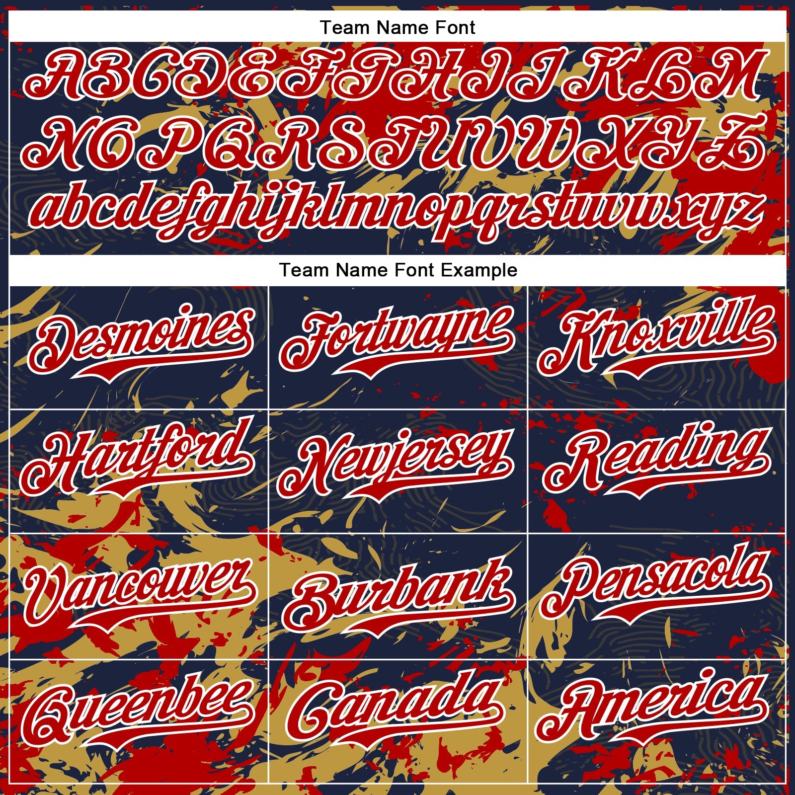 Custom Navy Red Old Gold-White Splash Bomber Full-Snap Varsity Letterman Hoodie Jacket view 5