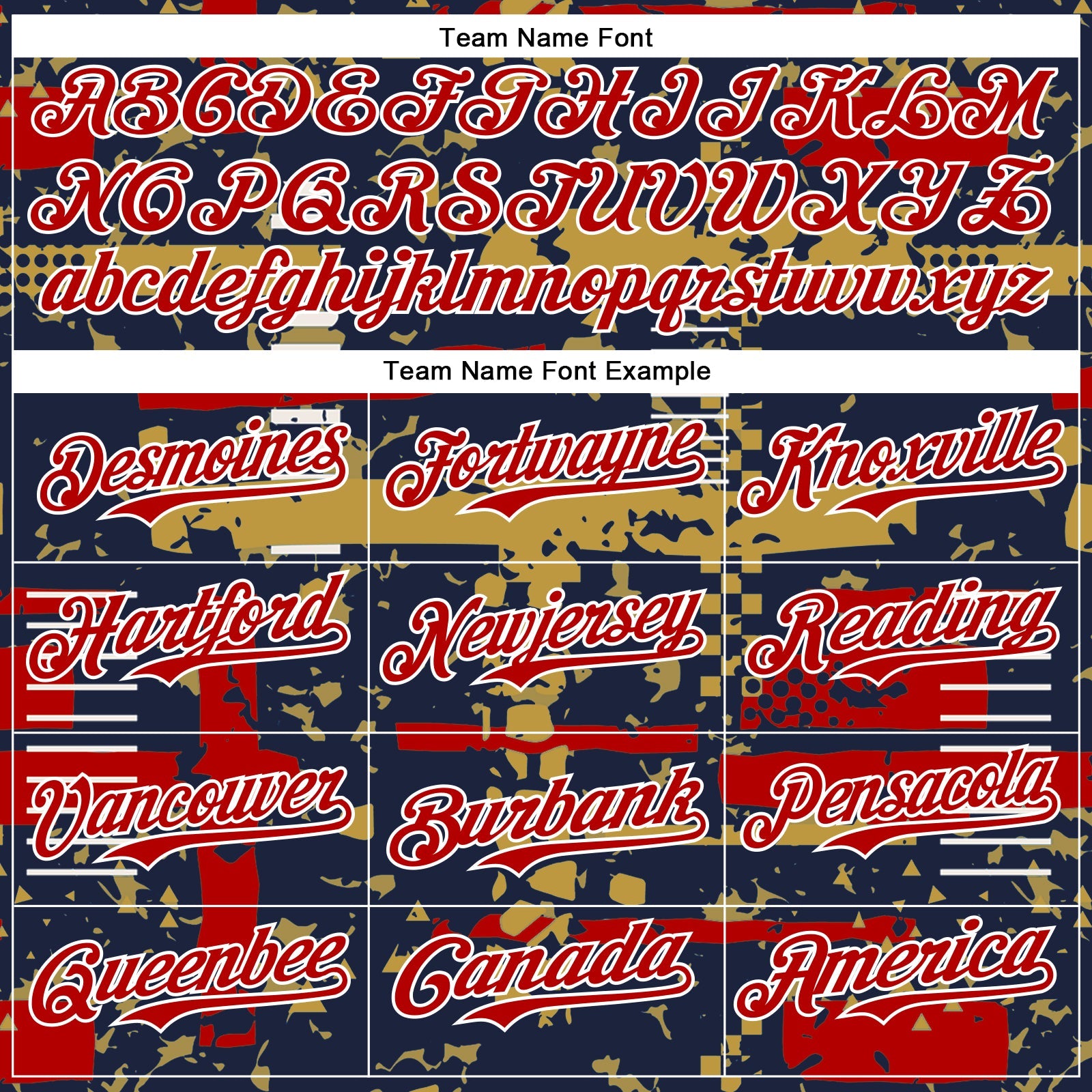 Custom Navy Red Old Gold-White Abstract Fragment Shape Bomber Full-Snap Varsity Letterman Hoodie Jacket view 5