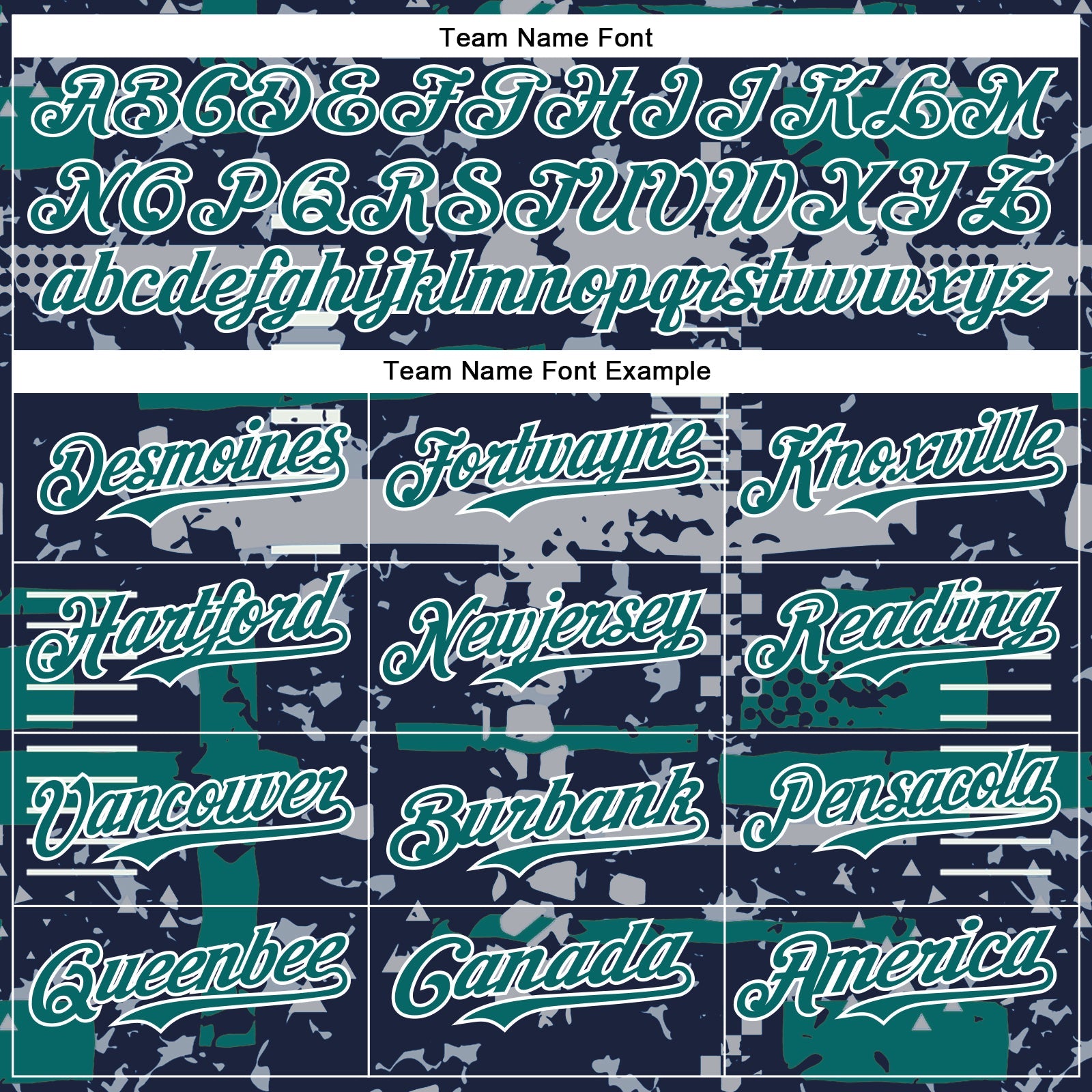 Custom Navy Teal Gray-White Abstract Fragment Shape Bomber Full-Snap Varsity Letterman Hoodie Jacket view 5