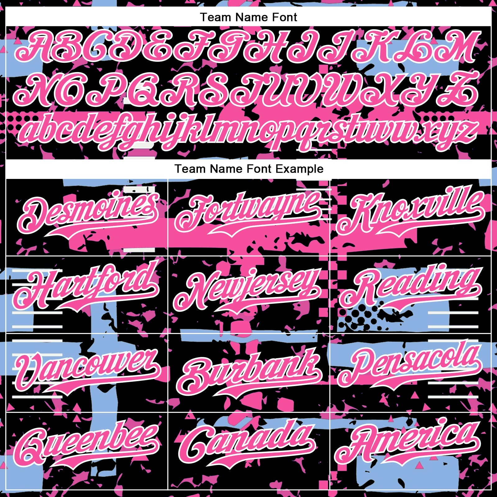 Custom Black Pink Light Blue-White Abstract Fragment Shape Bomber Full-Snap Varsity Letterman Hoodie Jacket view 5