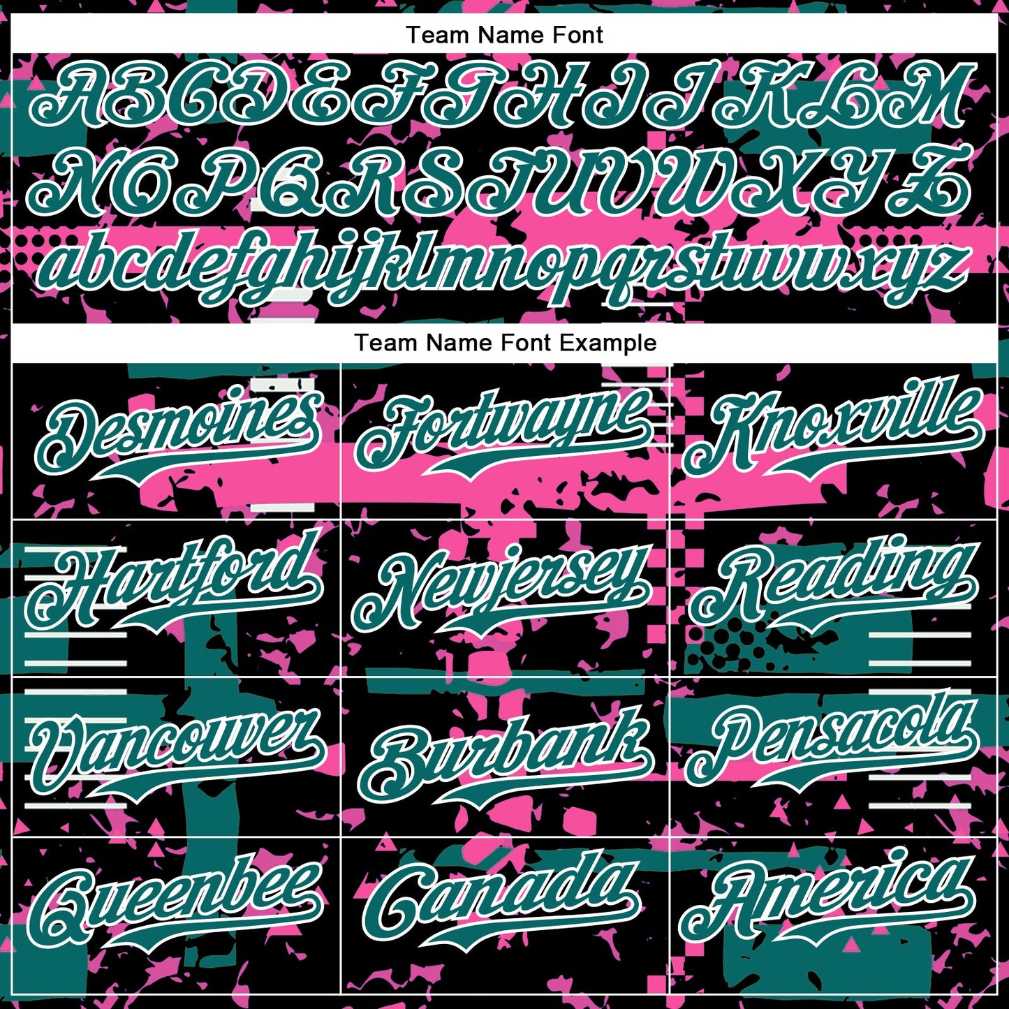 Custom Black Teal Pink-White Abstract Fragment Shape Bomber Full-Snap Varsity Letterman Hoodie Jacket view 5