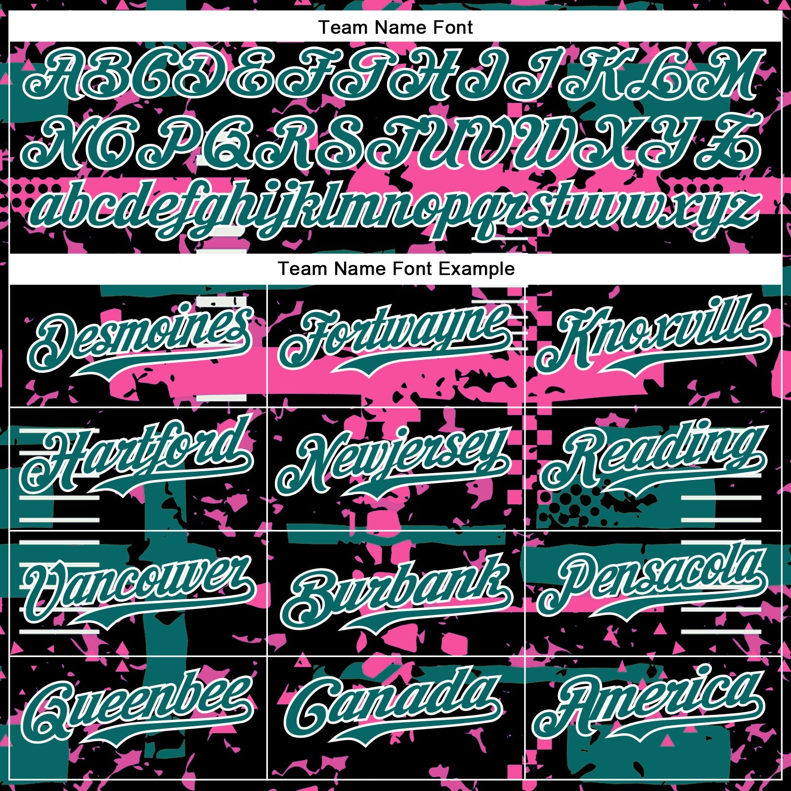 Custom Black Teal Pink-White Abstract Fragment Shape Bomber Full-Snap Varsity Letterman Hoodie Jacket view 5