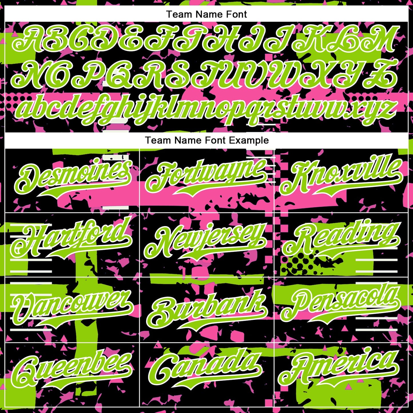 Custom Black Neon Green Pink-White Abstract Fragment Shape Bomber Full-Snap Varsity Letterman Hoodie Jacket view 5