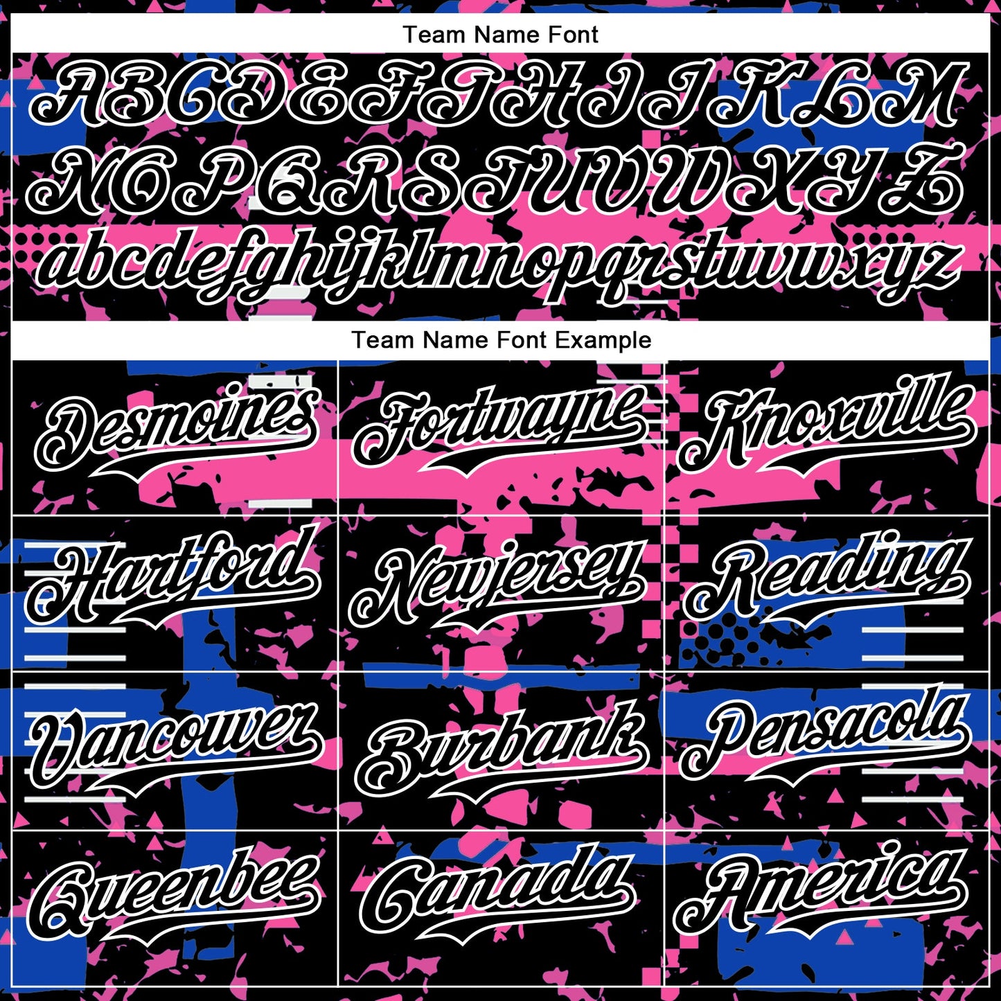 Custom Black Thunder Blue Pink-White Abstract Fragment Shape Bomber Full-Snap Varsity Letterman Hoodie Jacket view 5