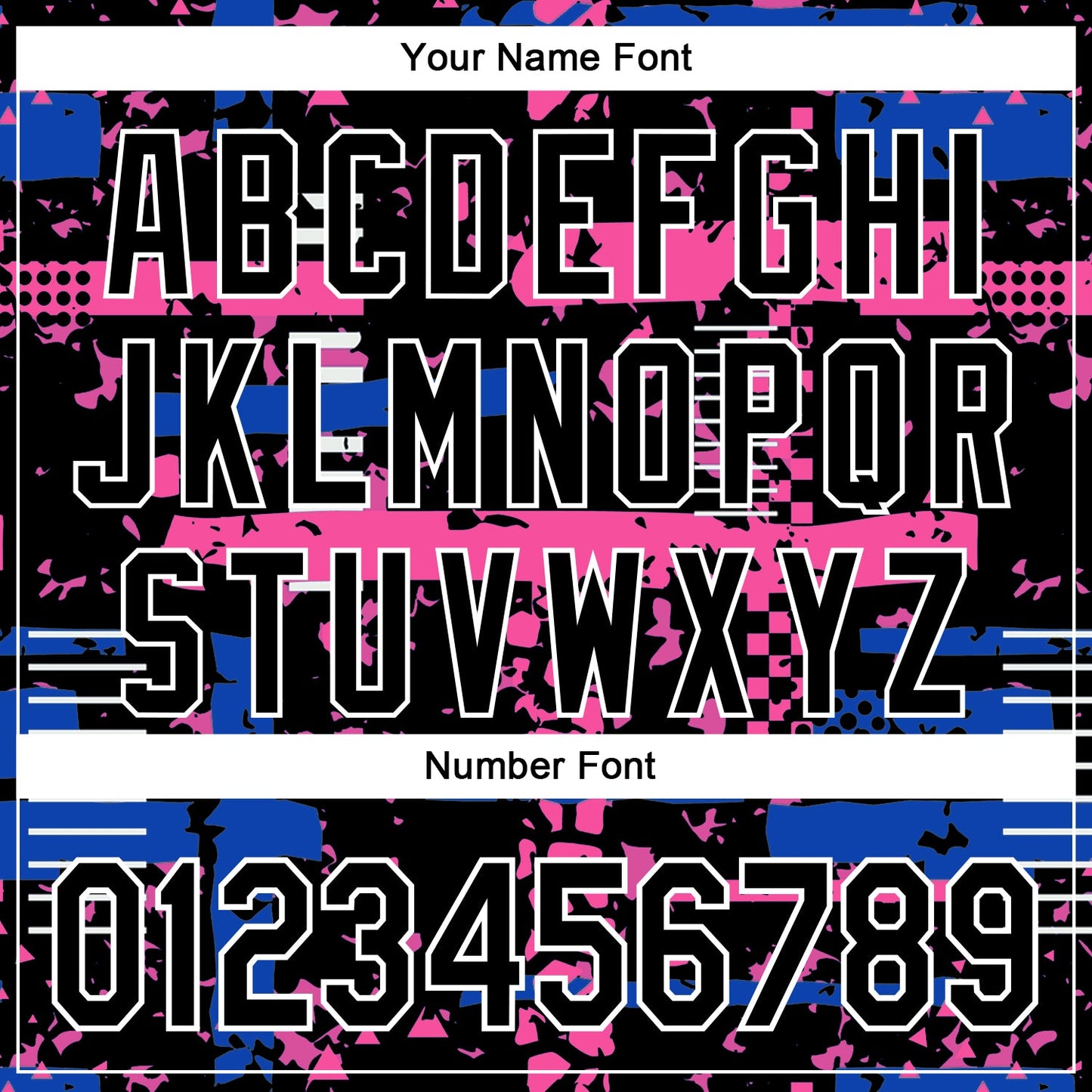Custom Black Thunder Blue Pink-White Abstract Fragment Shape Bomber Full-Snap Varsity Letterman Hoodie Jacket view 6