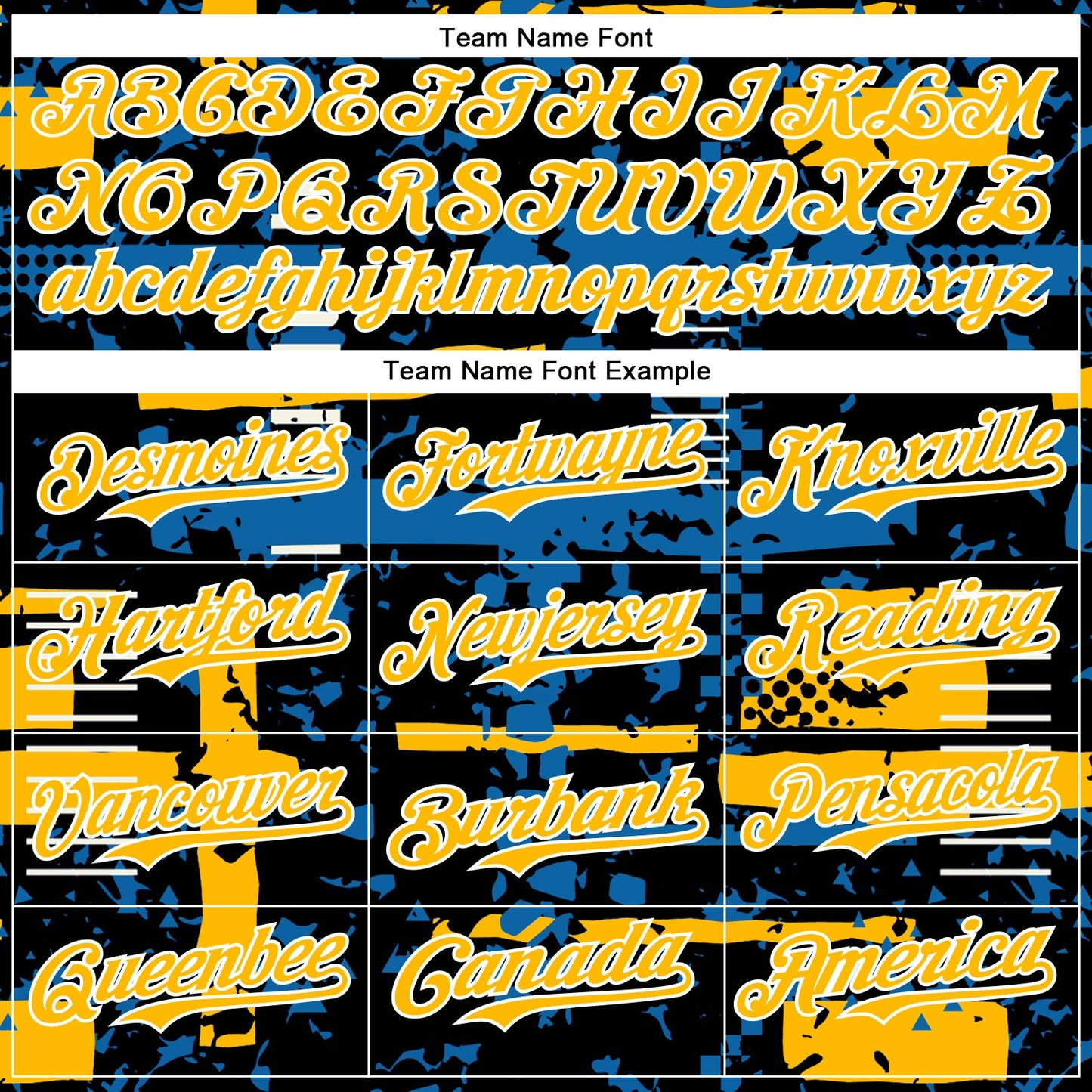 Custom Black Gold Blue-White Abstract Fragment Shape Bomber Full-Snap Varsity Letterman Hoodie Jacket view 5