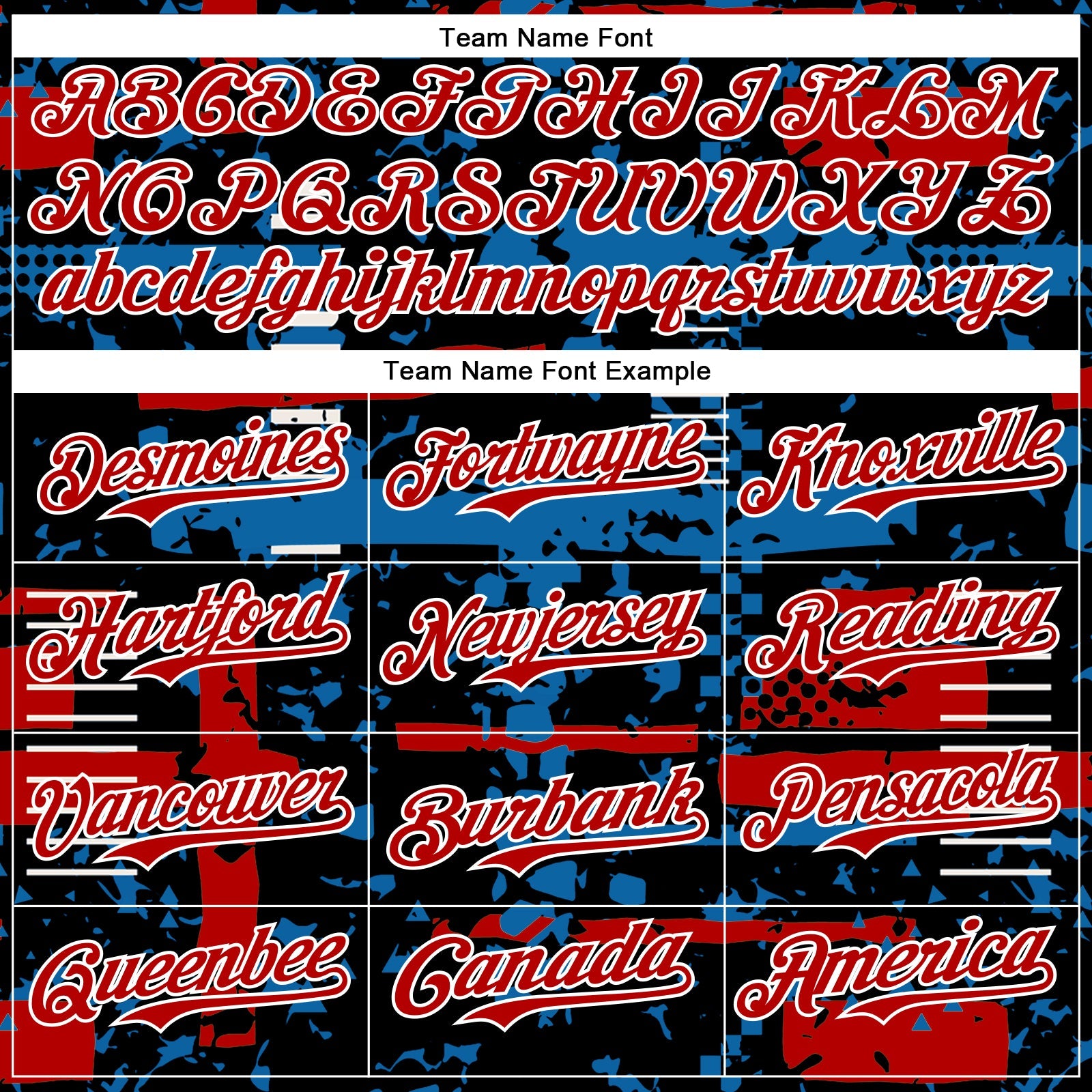 Custom Black Red Blue-White Abstract Fragment Shape Bomber Full-Snap Varsity Letterman Hoodie Jacket view 5
