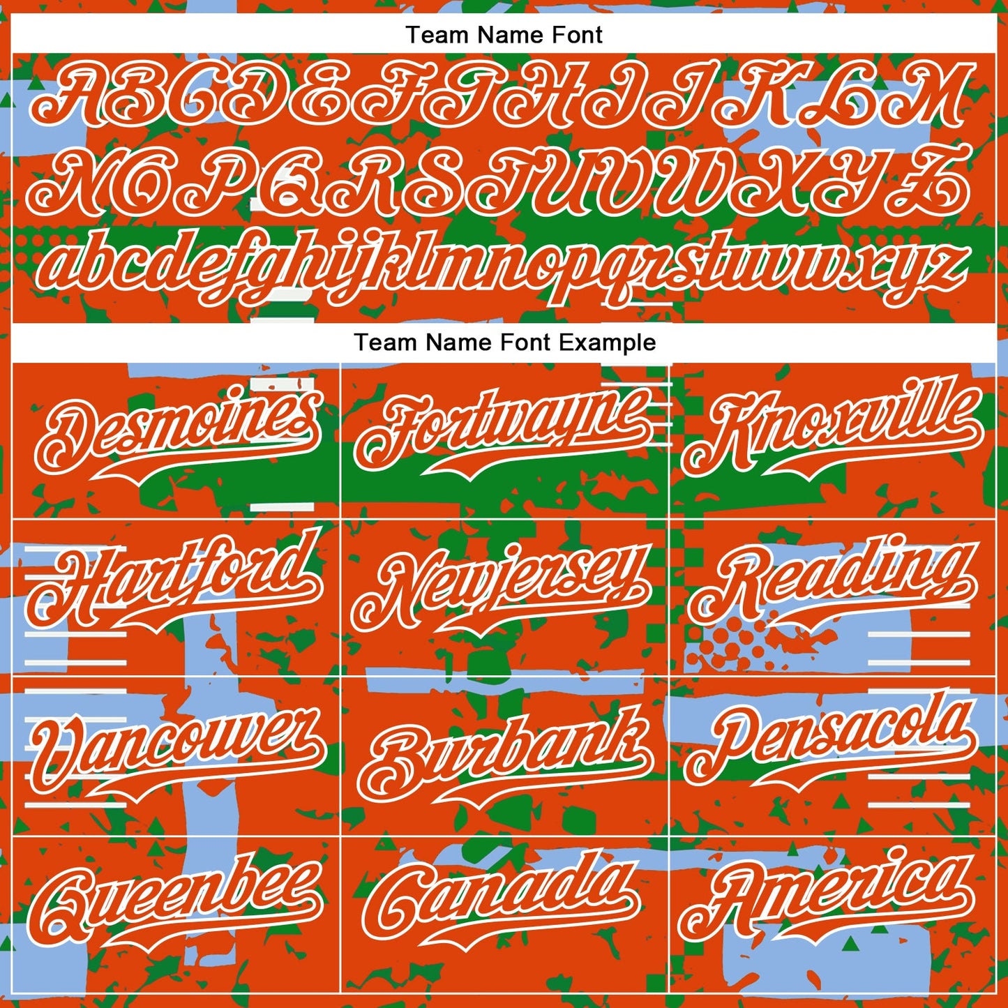 Custom Orange Light Blue Grass Green-White Abstract Fragment Shape Bomber Full-Snap Varsity Letterman Hoodie Jacket view 5