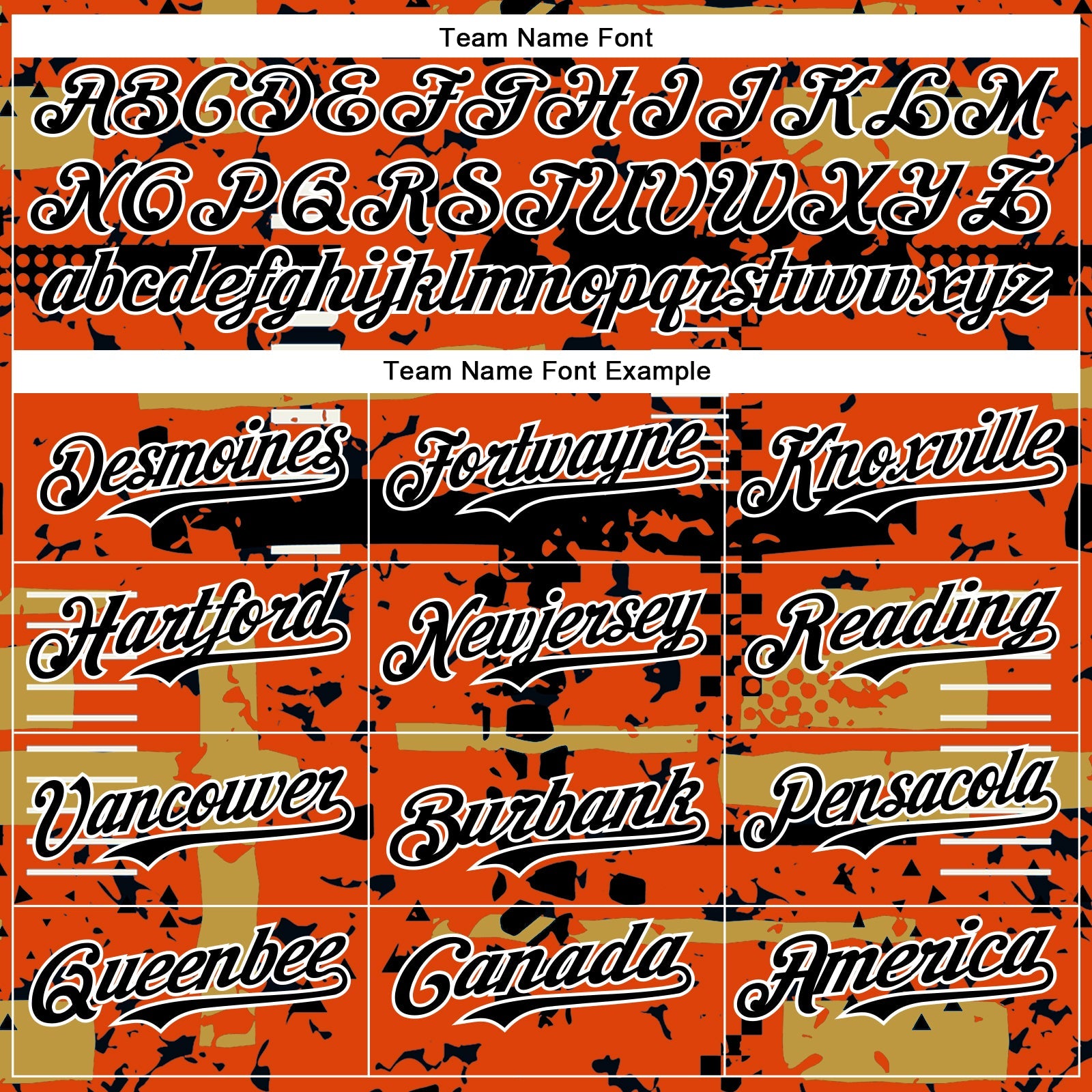 Custom Orange Black Old Gold-White Abstract Fragment Shape Bomber Full-Snap Varsity Letterman Hoodie Jacket view 5
