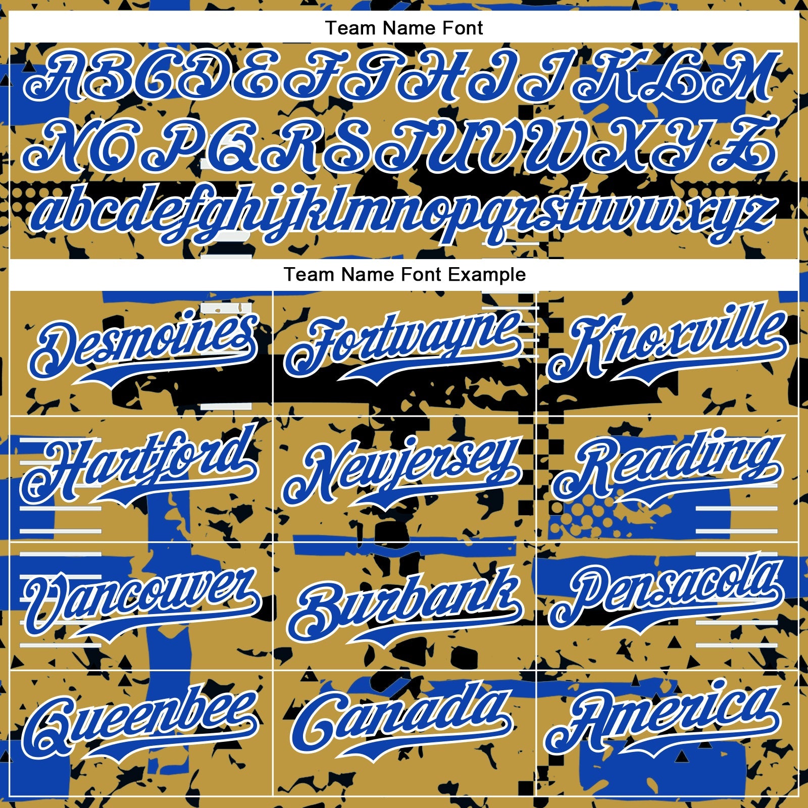 Custom Old Gold Thunder Blue Black-White Abstract Fragment Shape Bomber Full-Snap Varsity Letterman Hoodie Jacket view 5