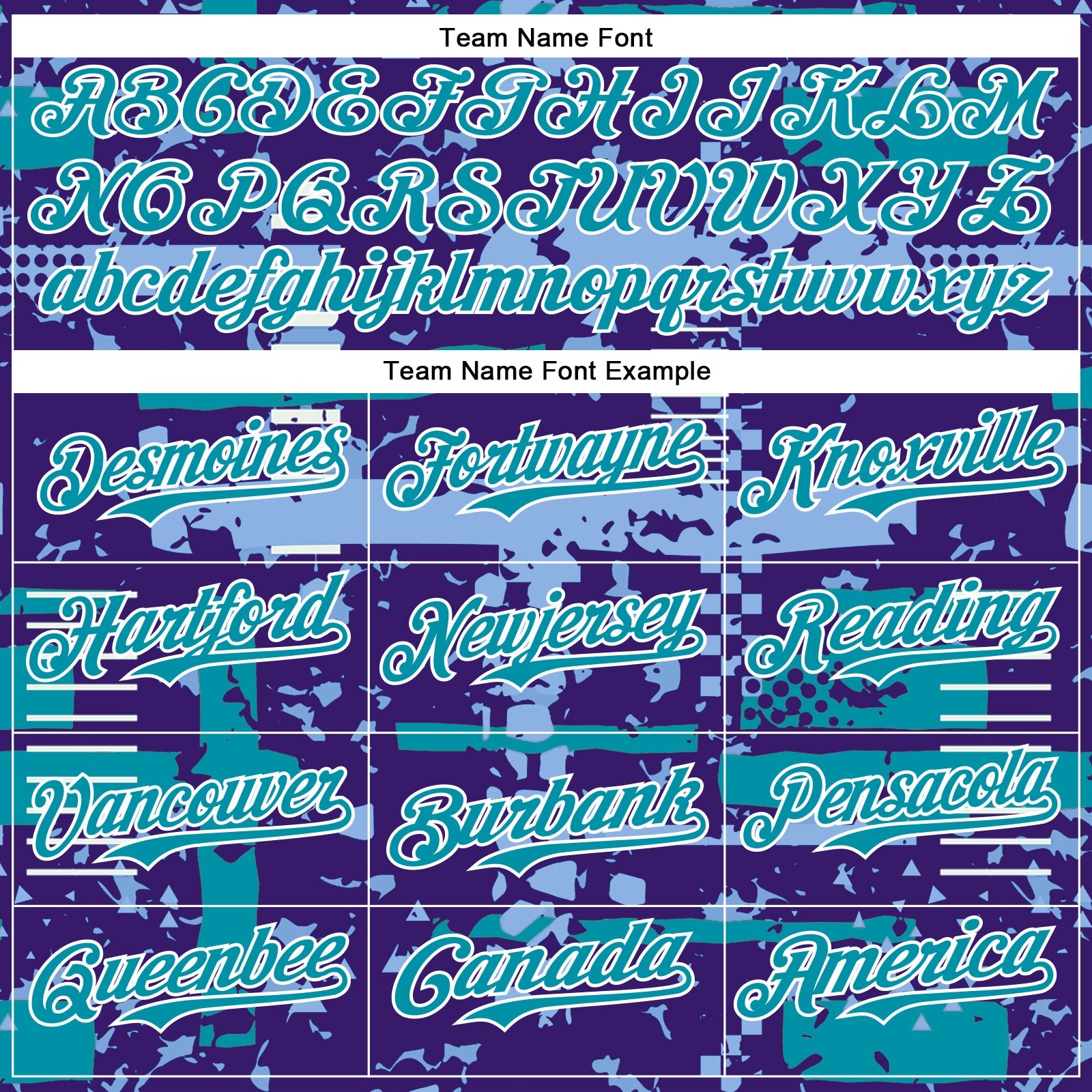 Custom Purple Teal Light Blue-White Abstract Fragment Shape Bomber Full-Snap Varsity Letterman Hoodie Jacket view 5