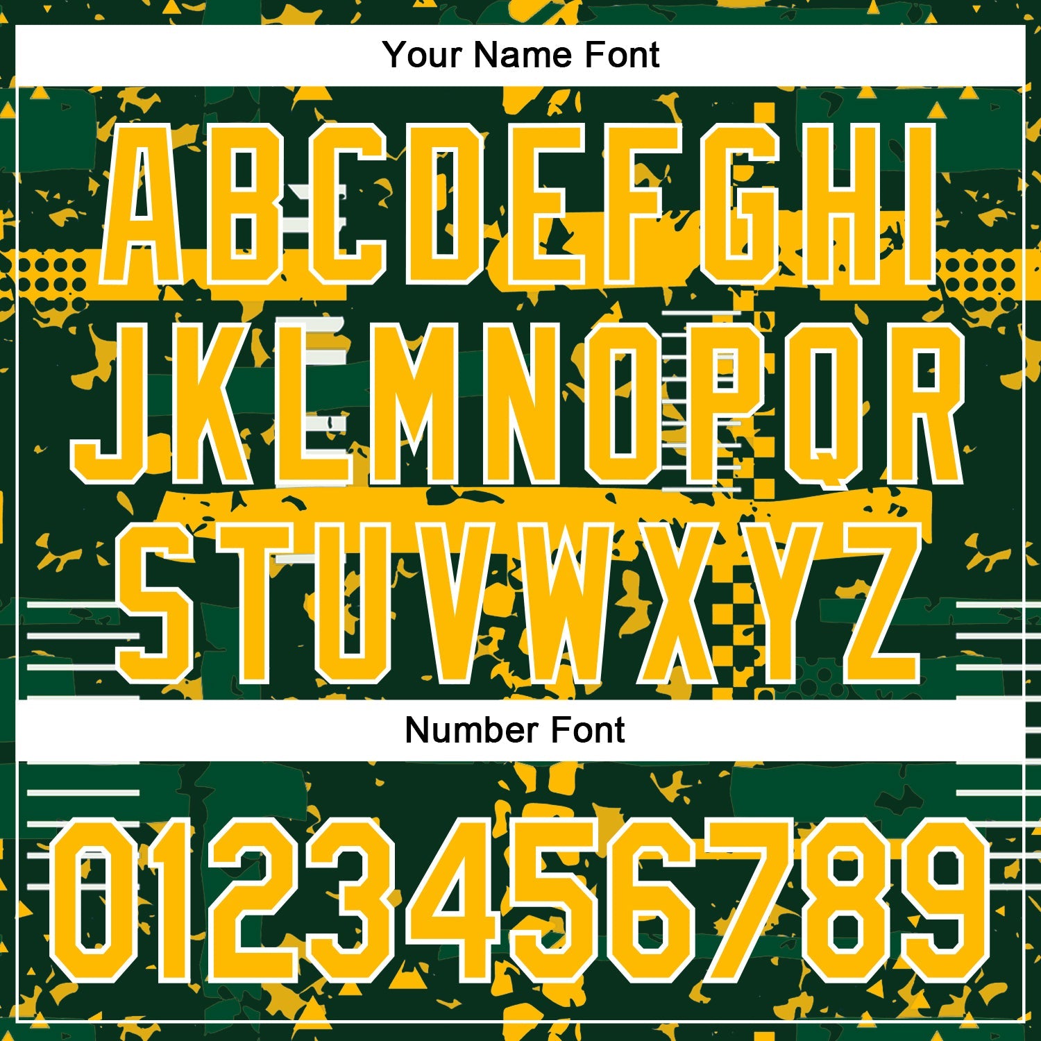 Custom Green Gold Kelly Green-White Abstract Fragment Shape Bomber Full-Snap Varsity Letterman Hoodie Jacket view 6
