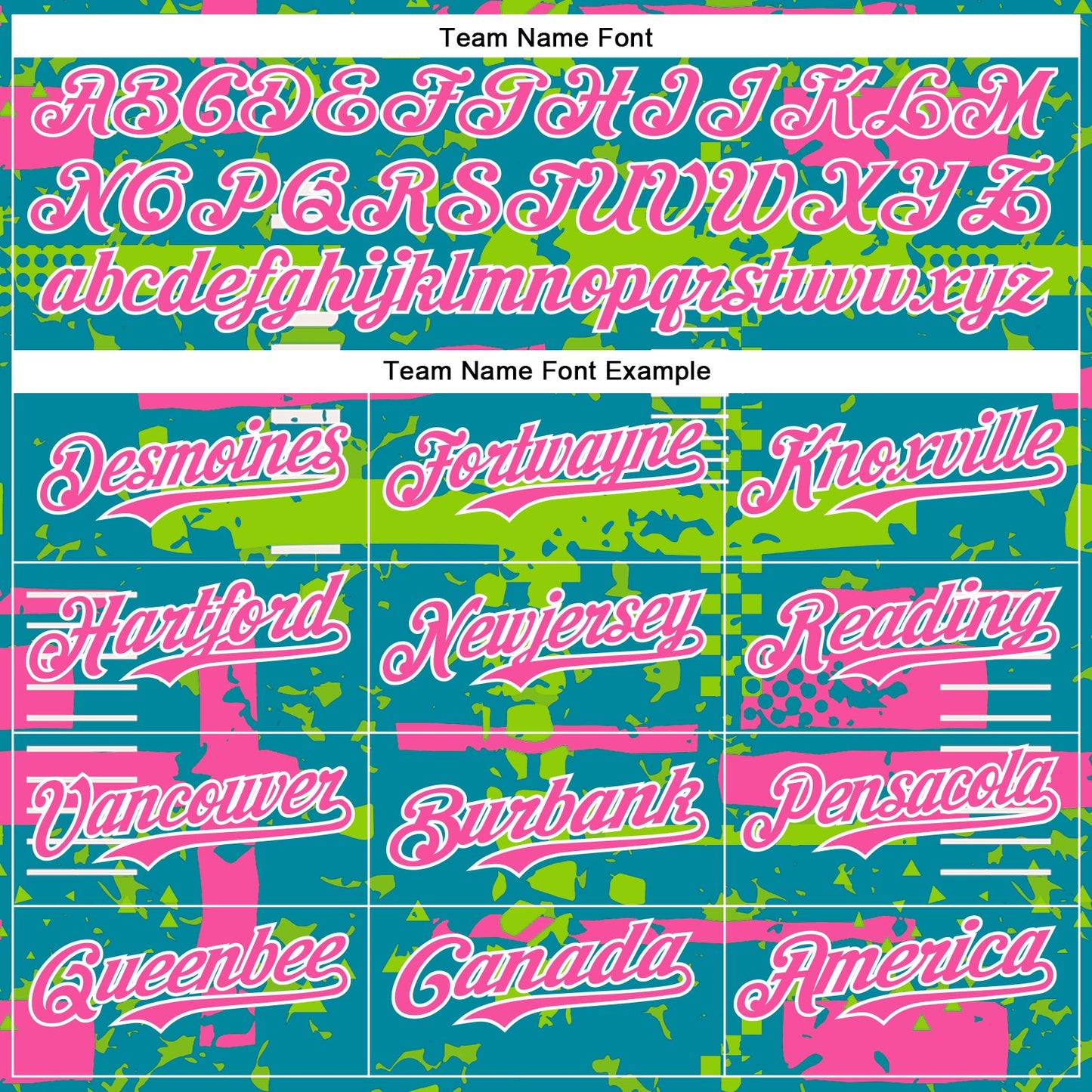 Custom Teal Pink Neon Green-White Abstract Fragment Shape Bomber Full-Snap Varsity Letterman Hoodie Jacket view 5