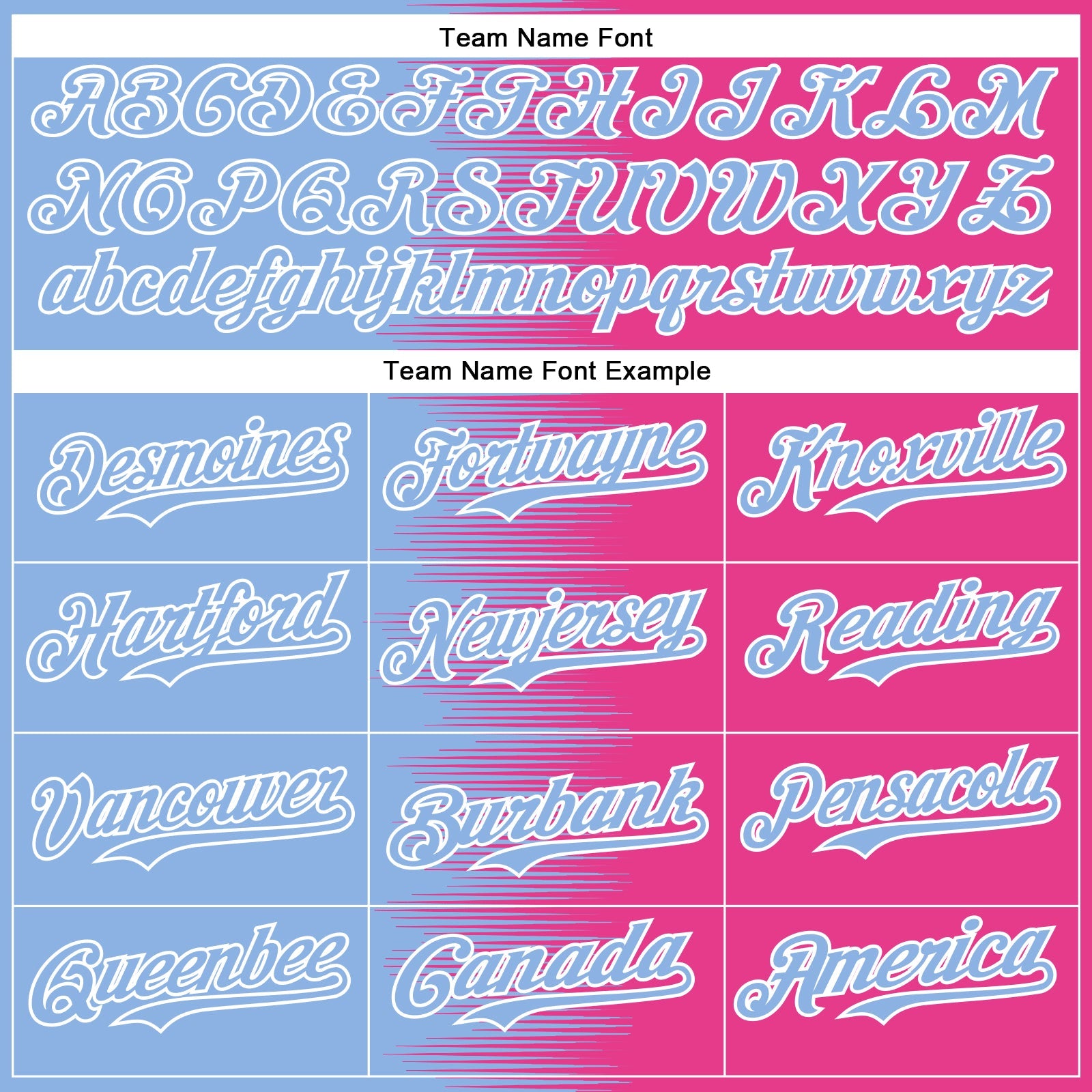 Custom Light Blue Pink-White Gradient Line Bomber Full-Snap Varsity Letterman Hoodie Jacket view 5
