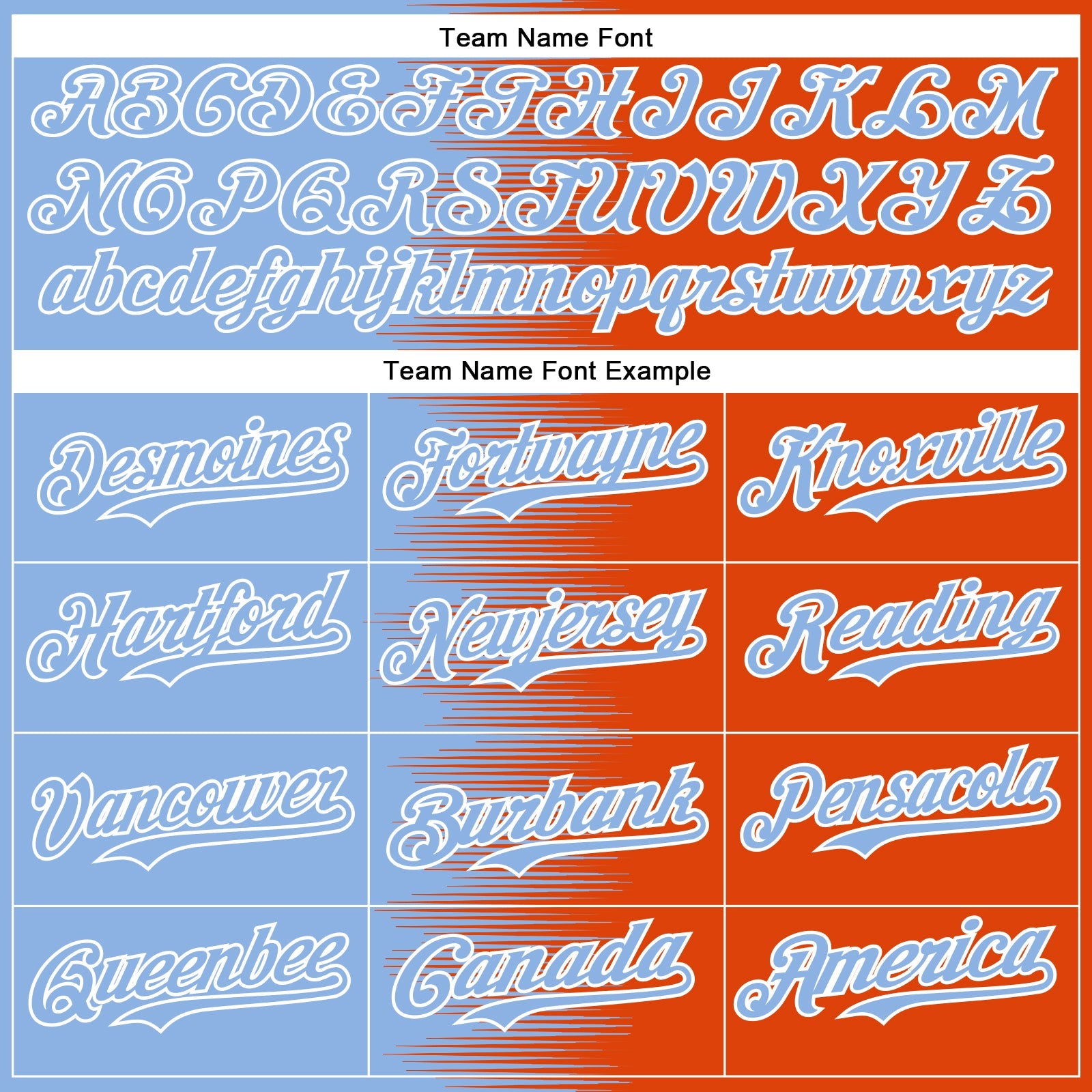 Custom Light Blue Orange-White Gradient Line Bomber Full-Snap Varsity Letterman Hoodie Jacket view 5