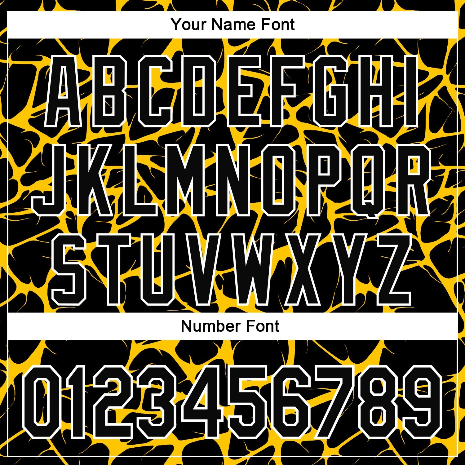 Custom Black Yellow-White Abstract Network Bomber Full-Snap Varsity Letterman Hoodie Jacket view 6