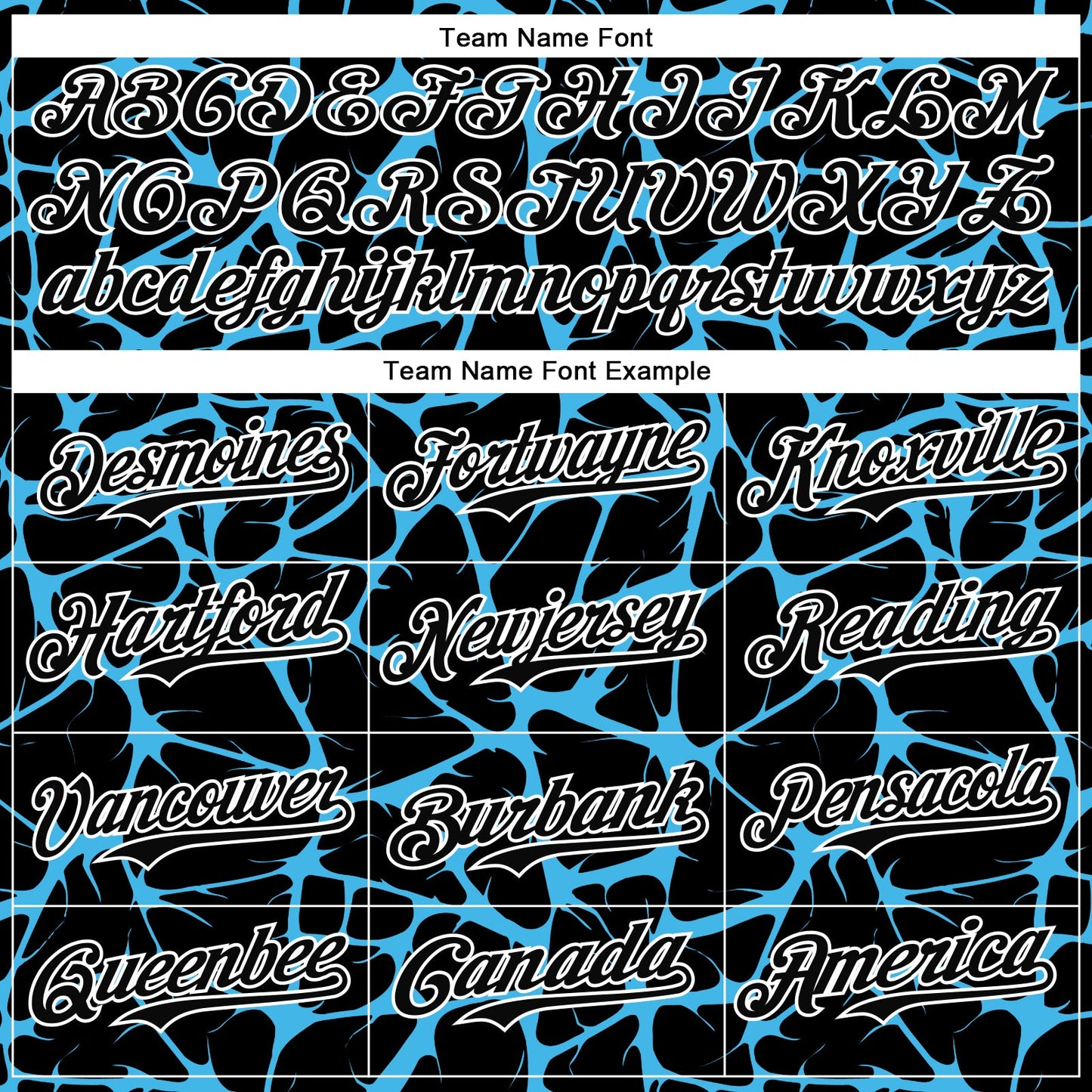 Custom Black Sky Blue-White Abstract Network Bomber Full-Snap Varsity Letterman Hoodie Jacket view 5