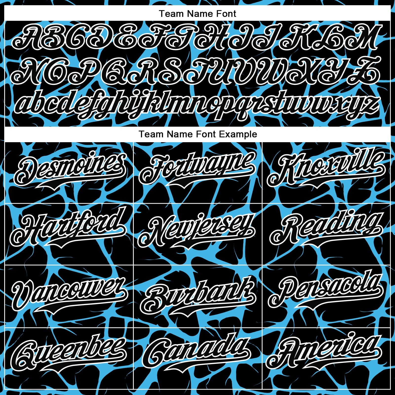 Custom Black Sky Blue-White Abstract Network Bomber Full-Snap Varsity Letterman Hoodie Jacket view 5