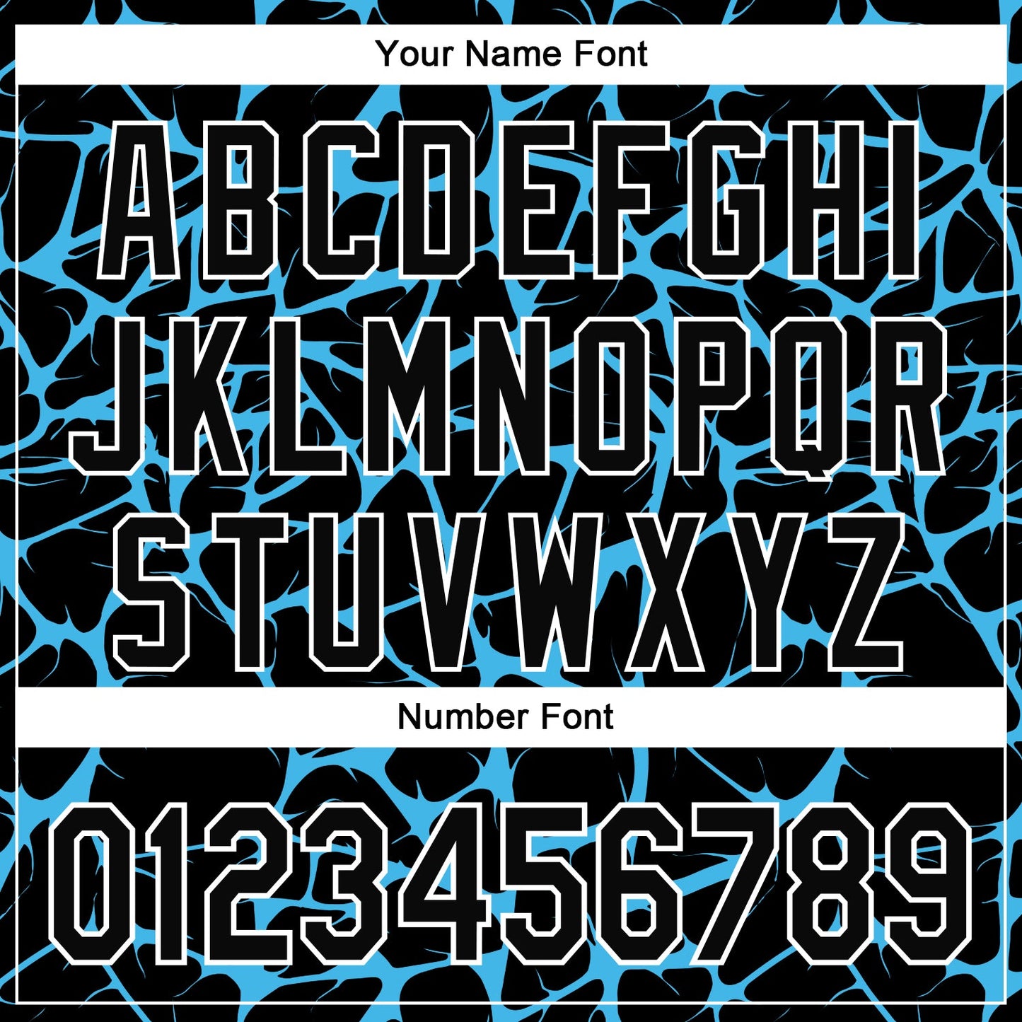 Custom Black Sky Blue-White Abstract Network Bomber Full-Snap Varsity Letterman Hoodie Jacket view 6