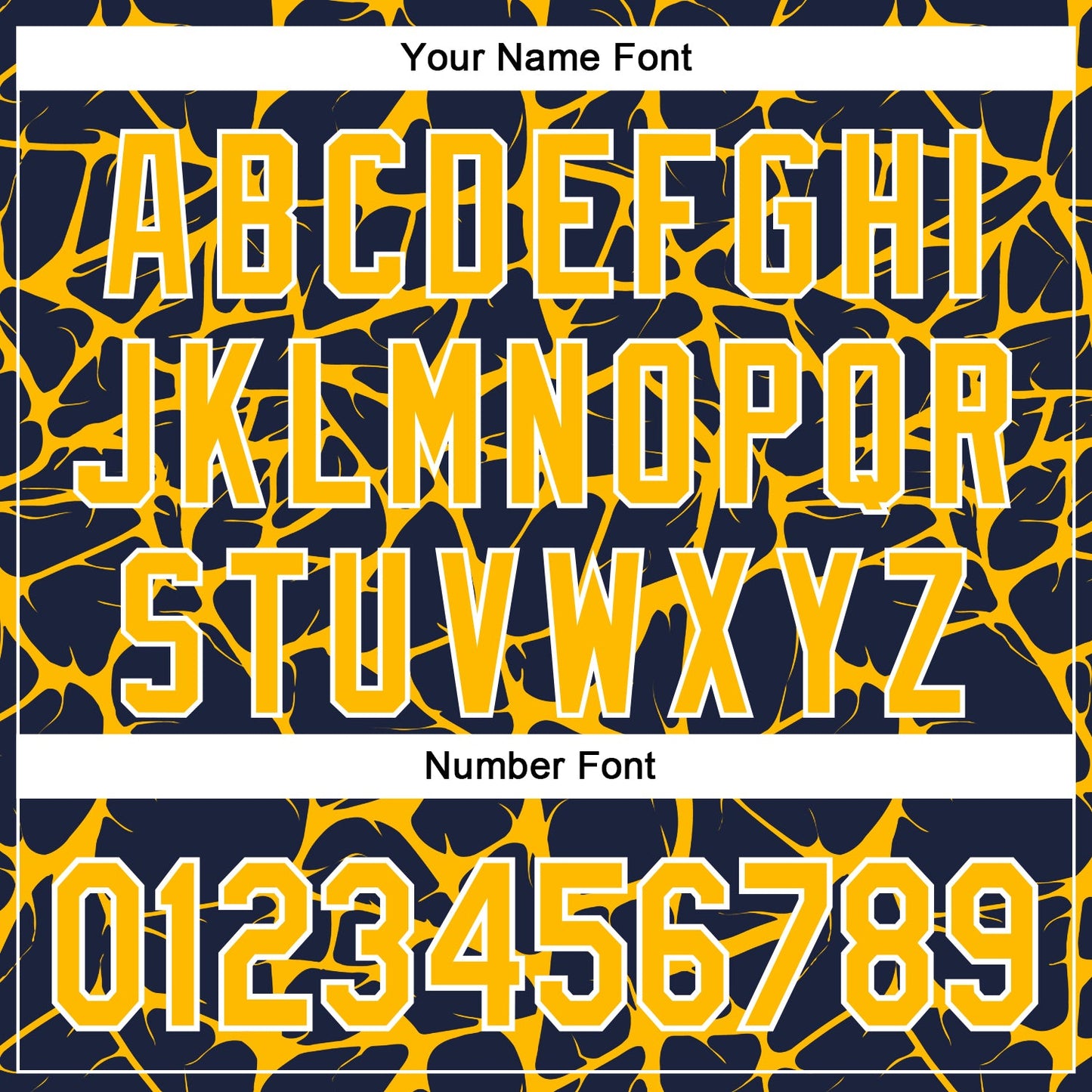 Custom Navy Gold-White Abstract Network Bomber Full-Snap Varsity Letterman Hoodie Jacket view 6