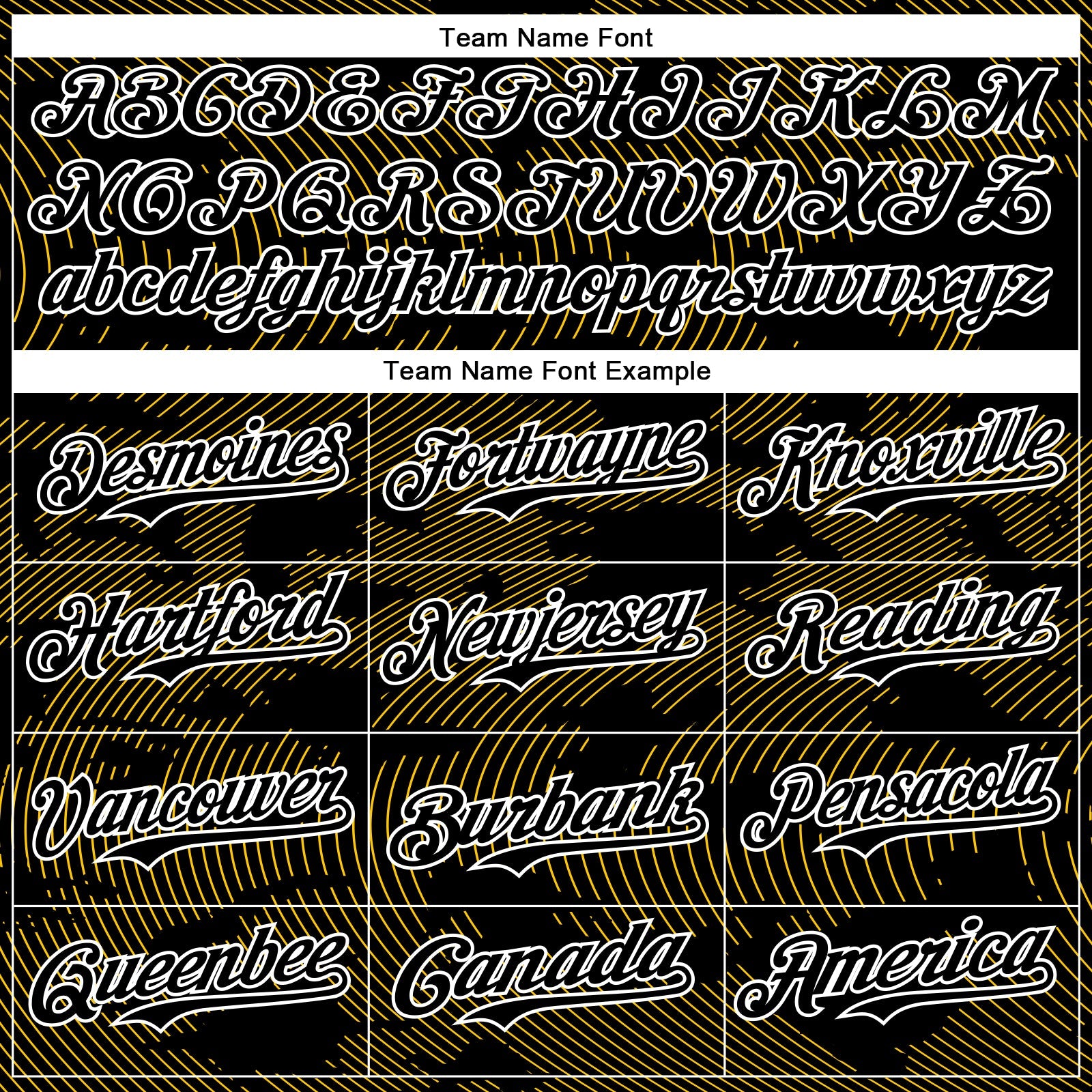 Custom Black Yellow-White Curve Lines Bomber Full-Snap Varsity Letterman Hoodie Jacket view 5