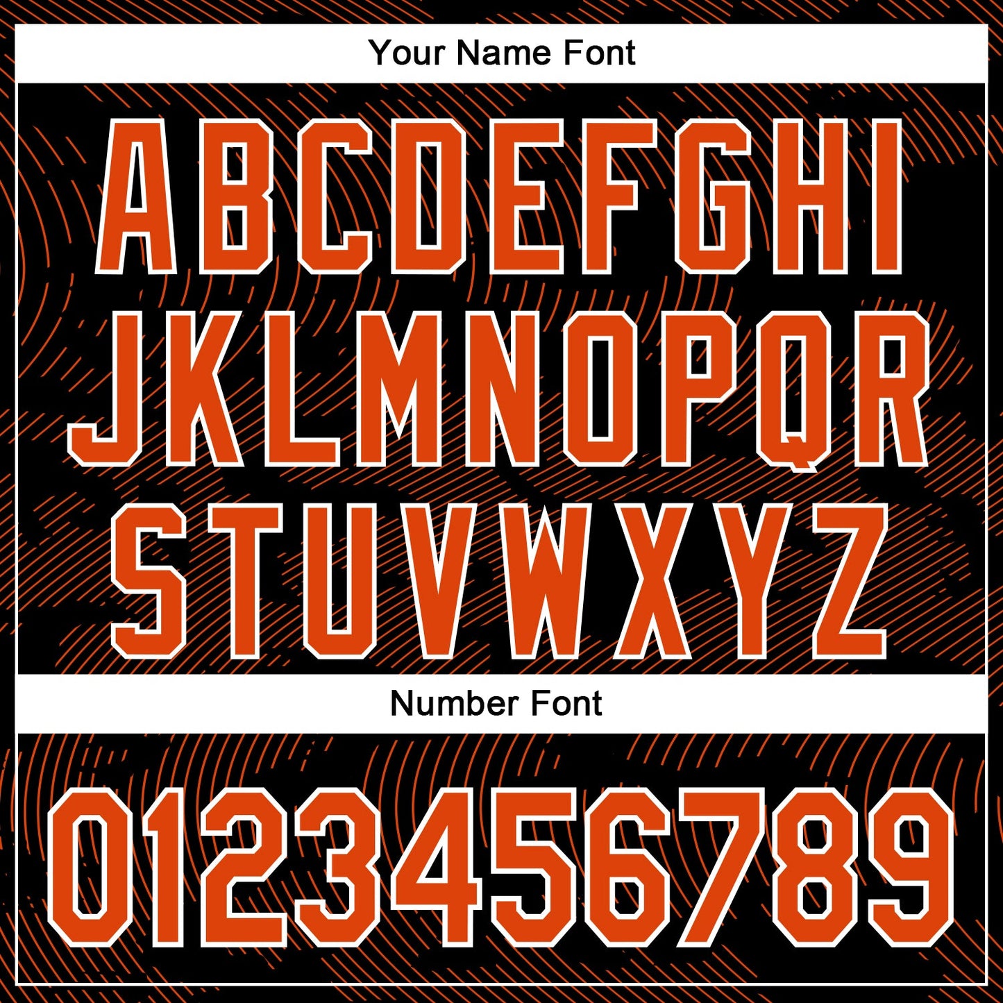 Custom Black Orange-White Curve Lines Bomber Full-Snap Varsity Letterman Hoodie Jacket view 6