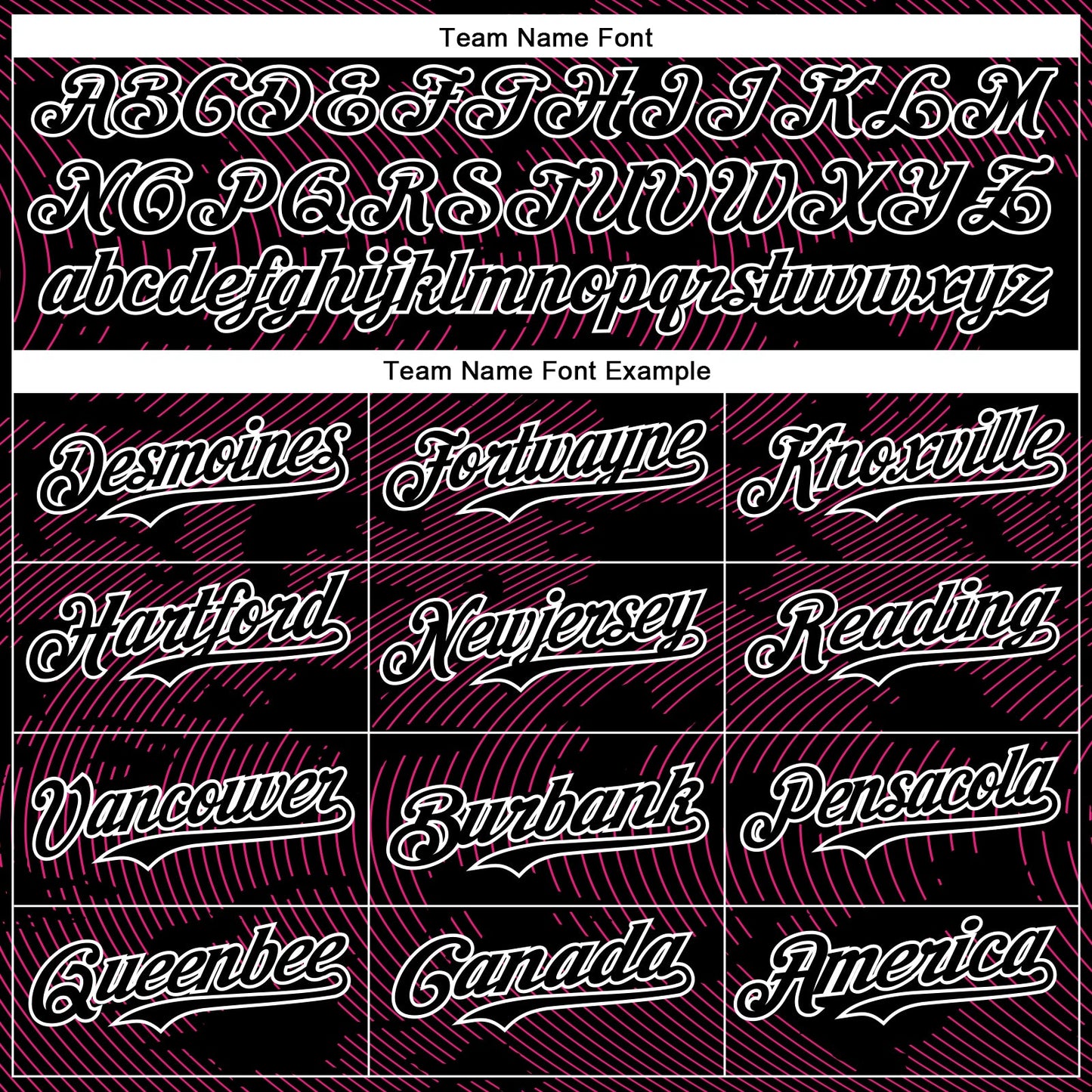 Custom Black Hot Pink-White Curve Lines Bomber Full-Snap Varsity Letterman Hoodie Jacket view 5