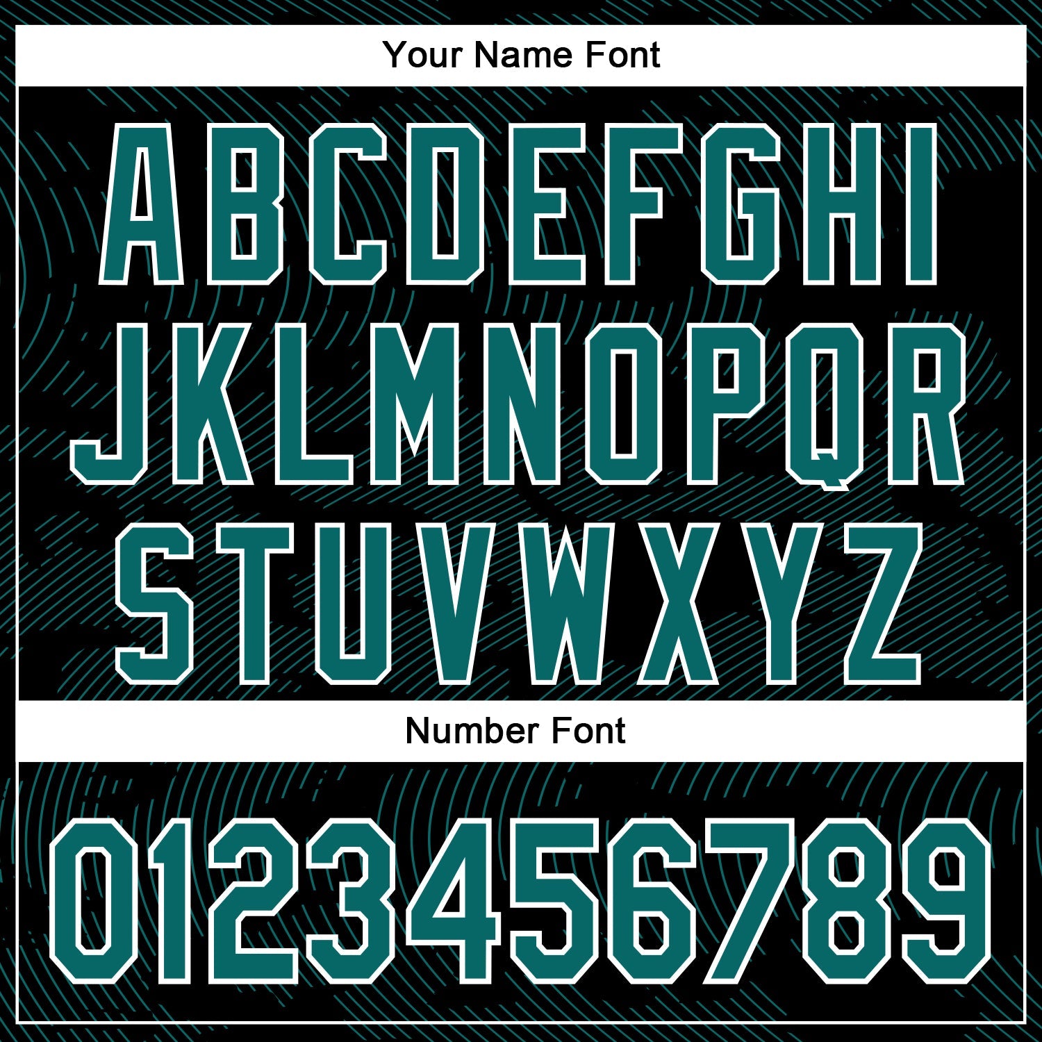 Custom Black Teal-White Curve Lines Bomber Full-Snap Varsity Letterman Hoodie Jacket view 6