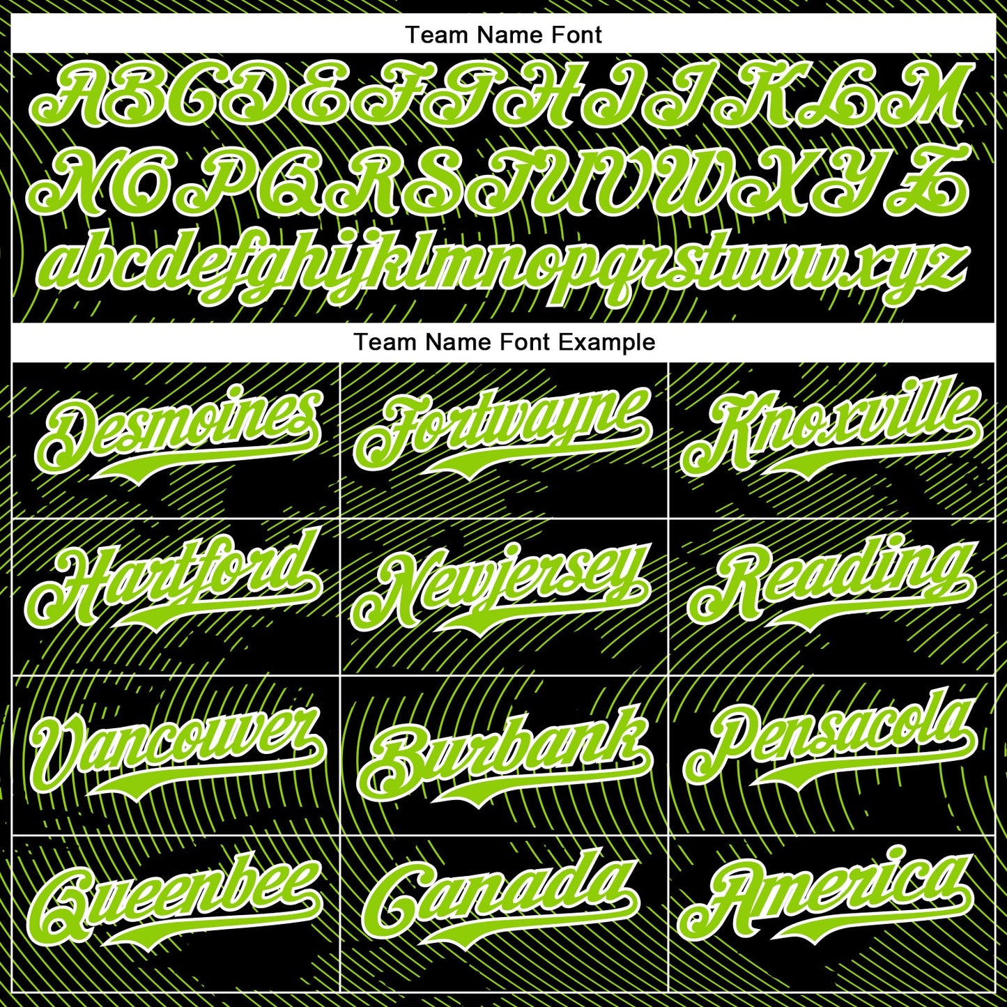 Custom Black Neon Green-White Curve Lines Bomber Full-Snap Varsity Letterman Hoodie Jacket view 5
