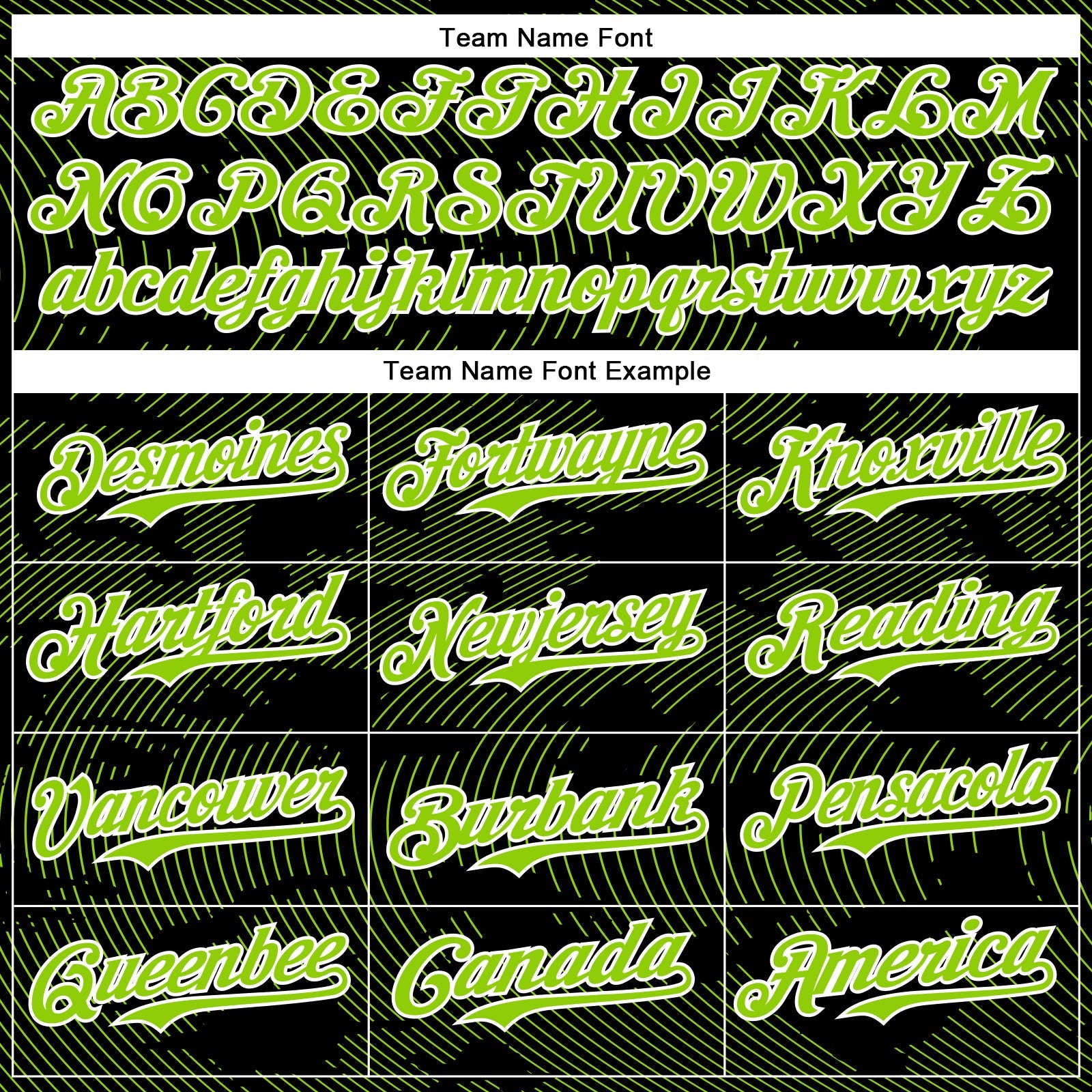 Custom Black Neon Green-White Curve Lines Bomber Full-Snap Varsity Letterman Hoodie Jacket view 5