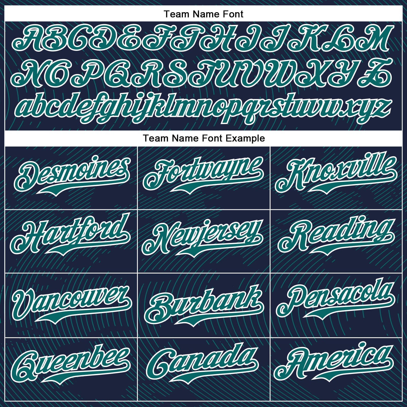 Custom Navy Teal-White Curve Lines Bomber Full-Snap Varsity Letterman Hoodie Jacket view 5