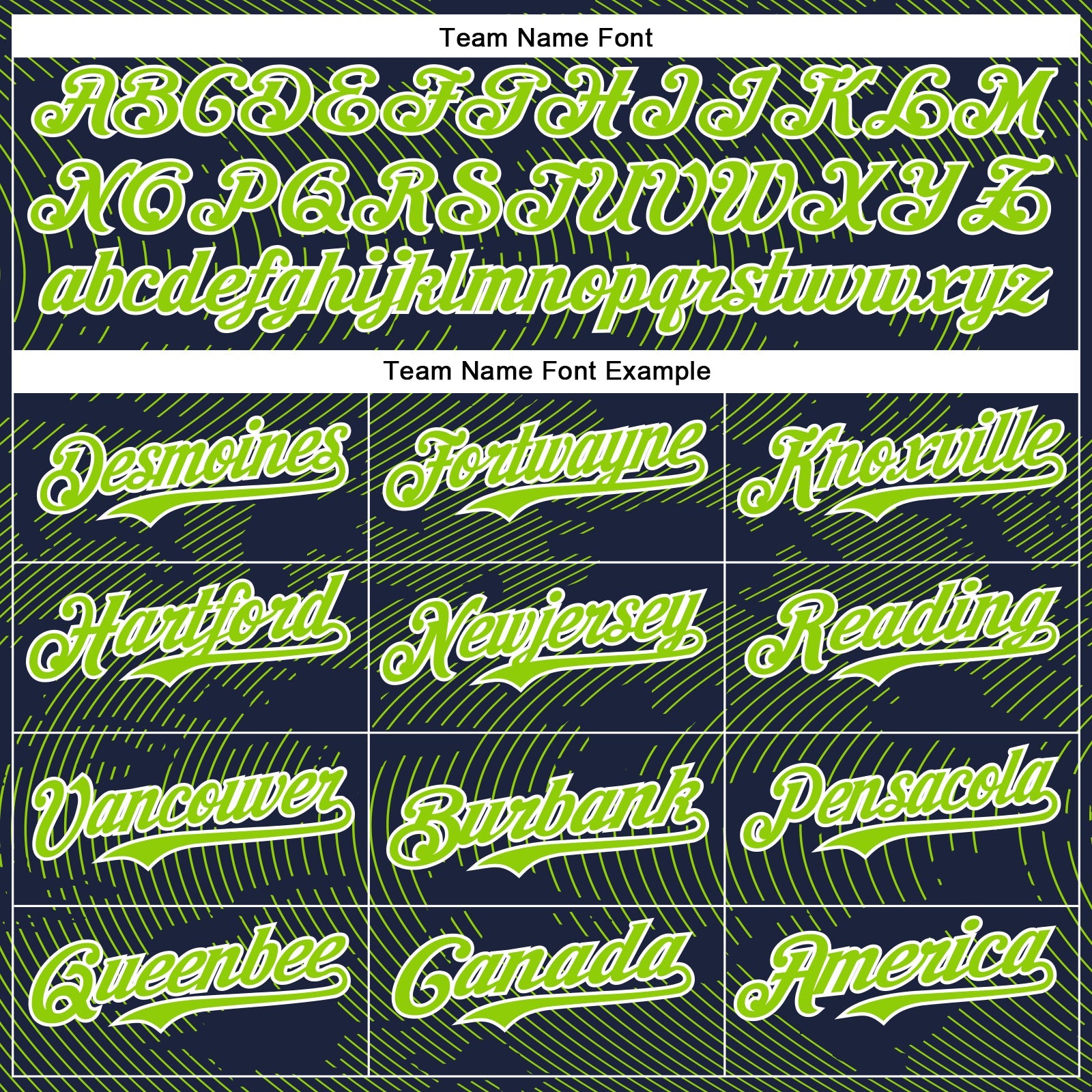 Custom Navy Neon Green-White Curve Lines Bomber Full-Snap Varsity Letterman Hoodie Jacket view 5