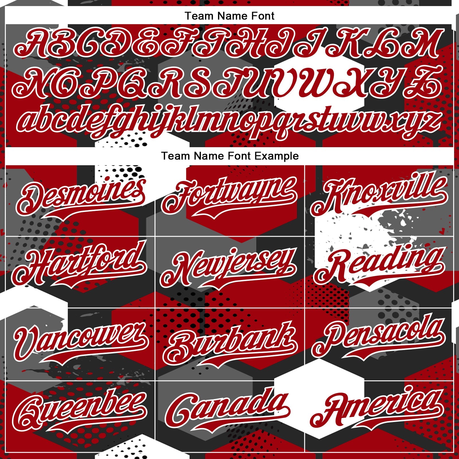 Custom Black Red-White Geometric Shape Bomber Full-Snap Varsity Letterman Hoodie Jacket view 5