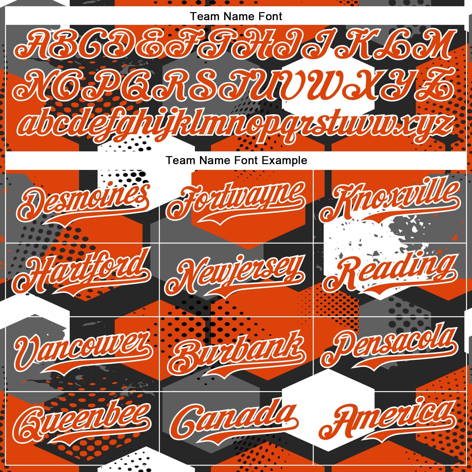 Custom Black Orange-White Geometric Shape Bomber Full-Snap Varsity Letterman Hoodie Jacket view 5