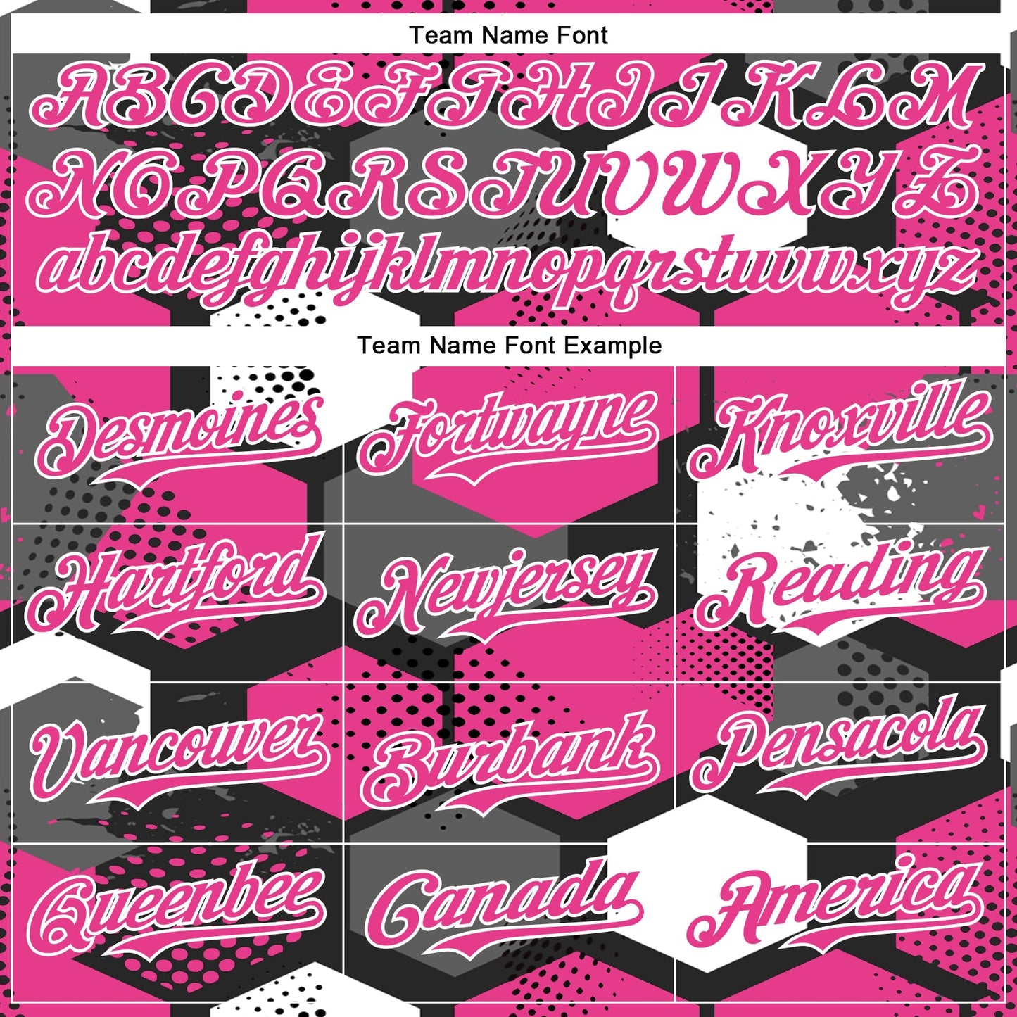 Custom Black Pink-White Geometric Shape Bomber Full-Snap Varsity Letterman Hoodie Jacket view 5