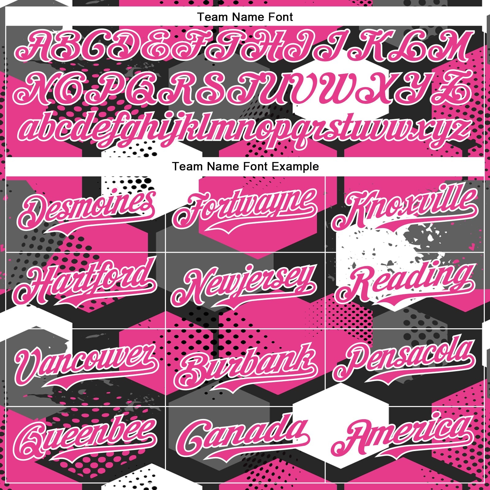 Custom Black Pink-White Geometric Shape Bomber Full-Snap Varsity Letterman Hoodie Jacket view 5