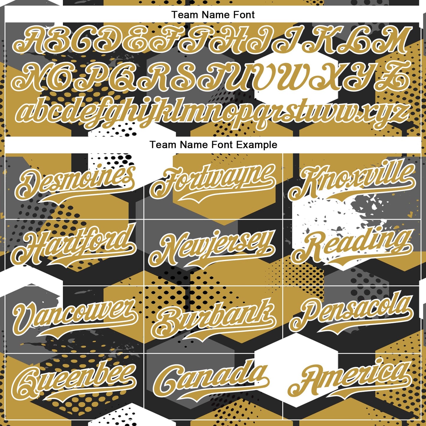 Custom Black Old Gold-White Geometric Shape Bomber Full-Snap Varsity Letterman Hoodie Jacket view 5