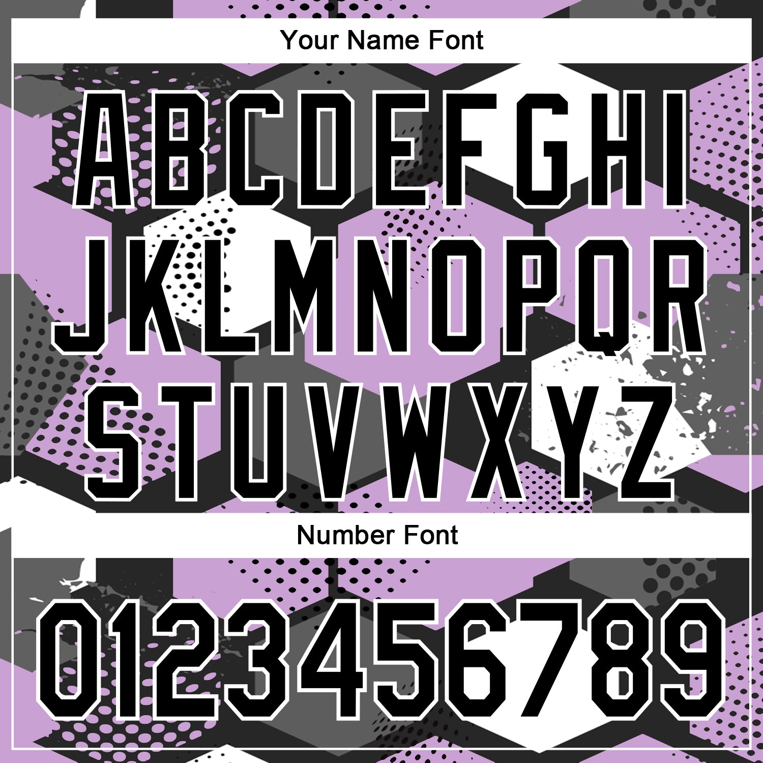 Custom Black Light Purple-White Geometric Shape Bomber Full-Snap Varsity Letterman Hoodie Jacket view 6