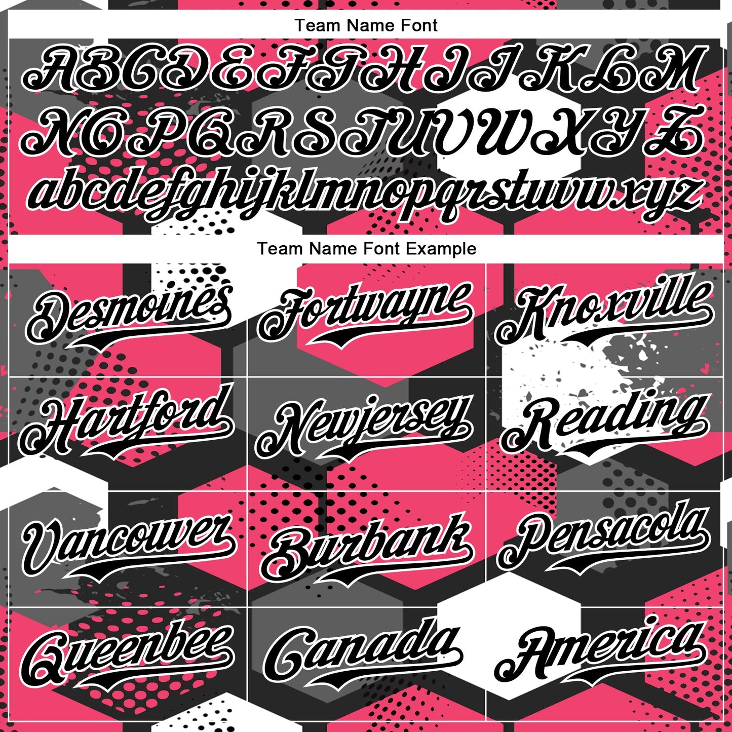 Custom Black Neon Pink-White Geometric Shape Bomber Full-Snap Varsity Letterman Hoodie Jacket view 5
