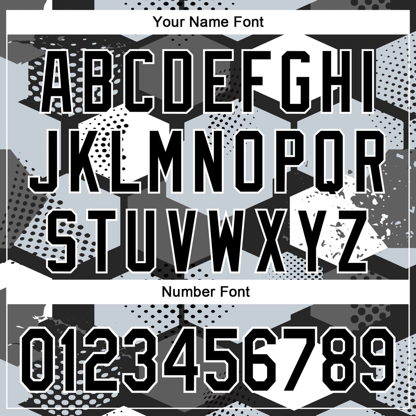 Custom Black Silver-White Geometric Shape Bomber Full-Snap Varsity Letterman Hoodie Jacket view 6