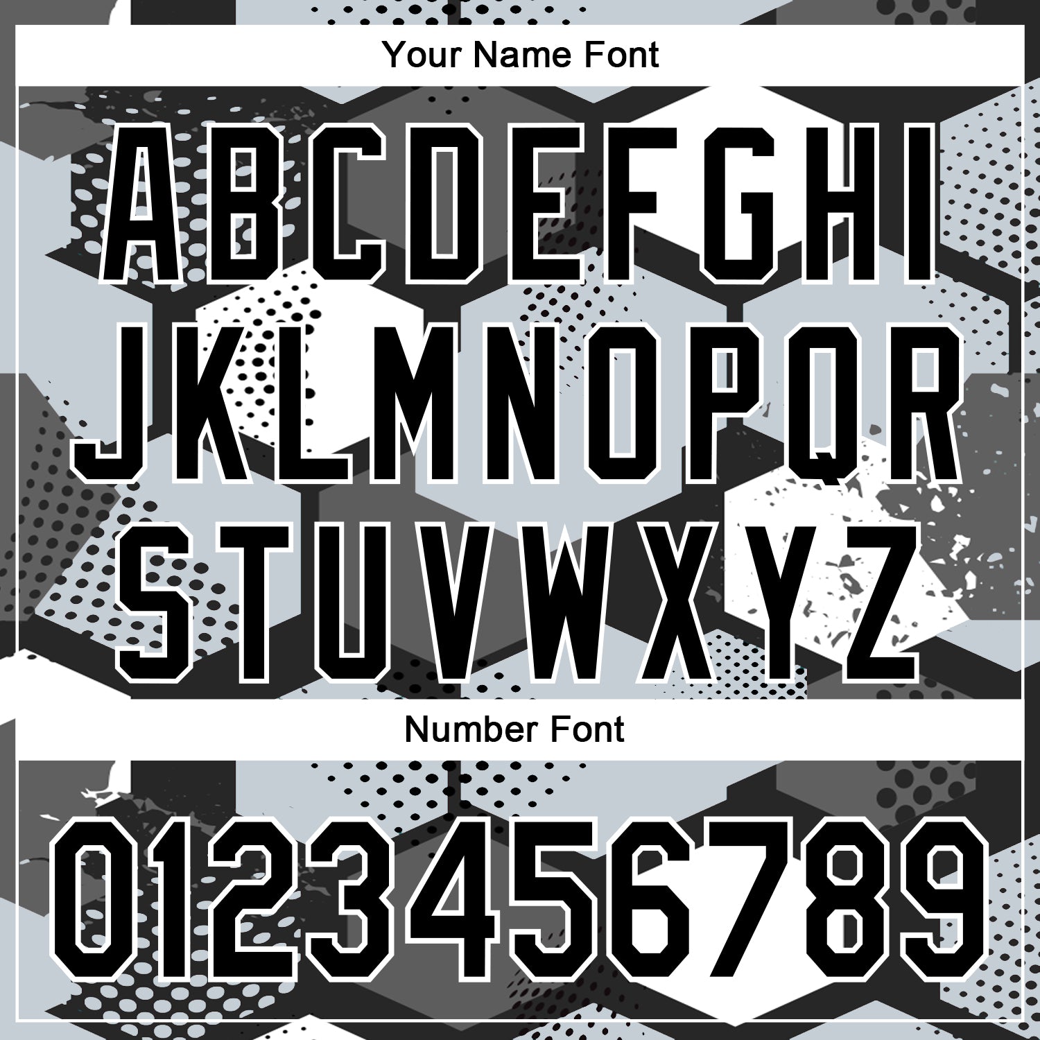 Custom Black Silver-White Geometric Shape Bomber Full-Snap Varsity Letterman Hoodie Jacket view 6