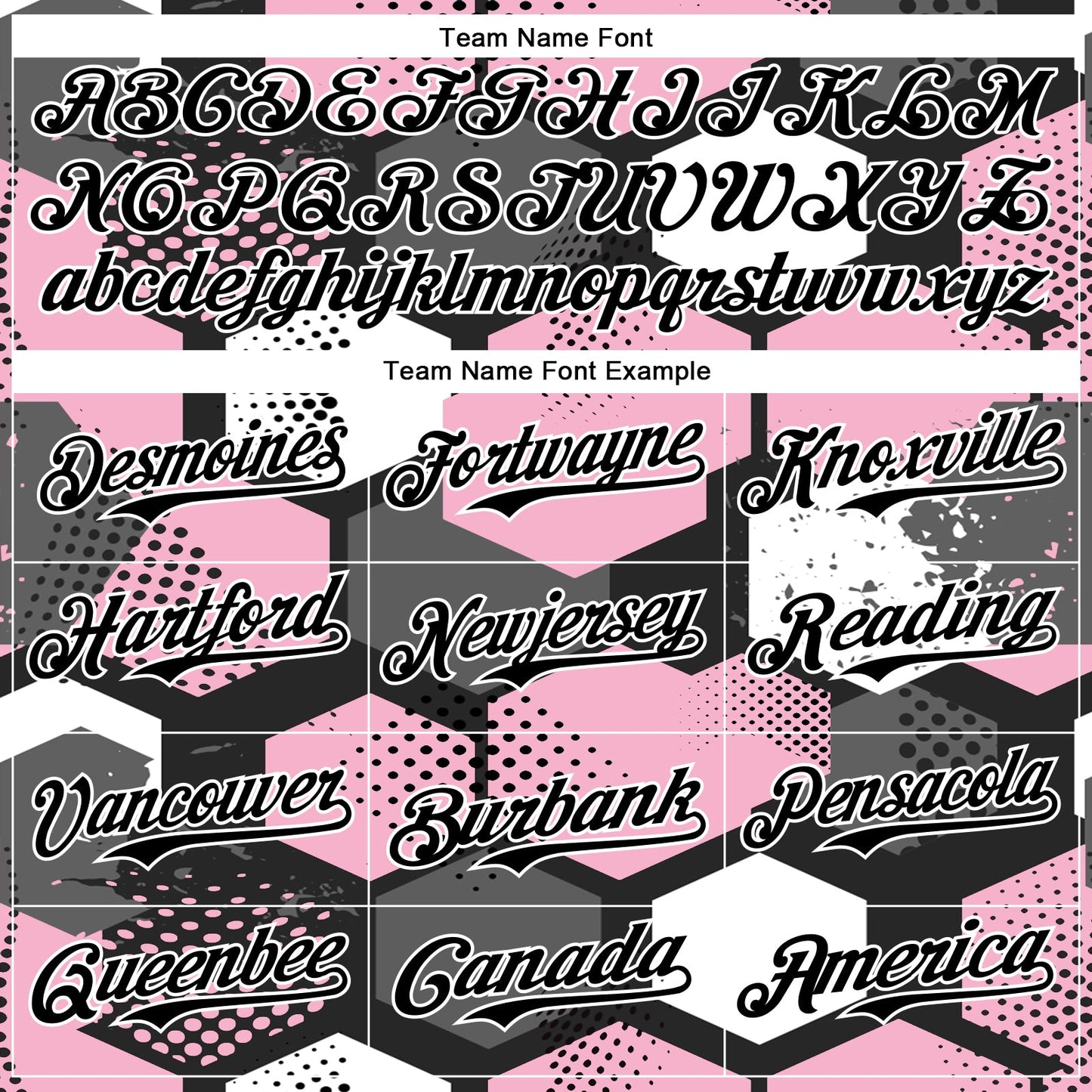 Custom Black Light Pink-White Geometric Shape Bomber Full-Snap Varsity Letterman Hoodie Jacket view 5