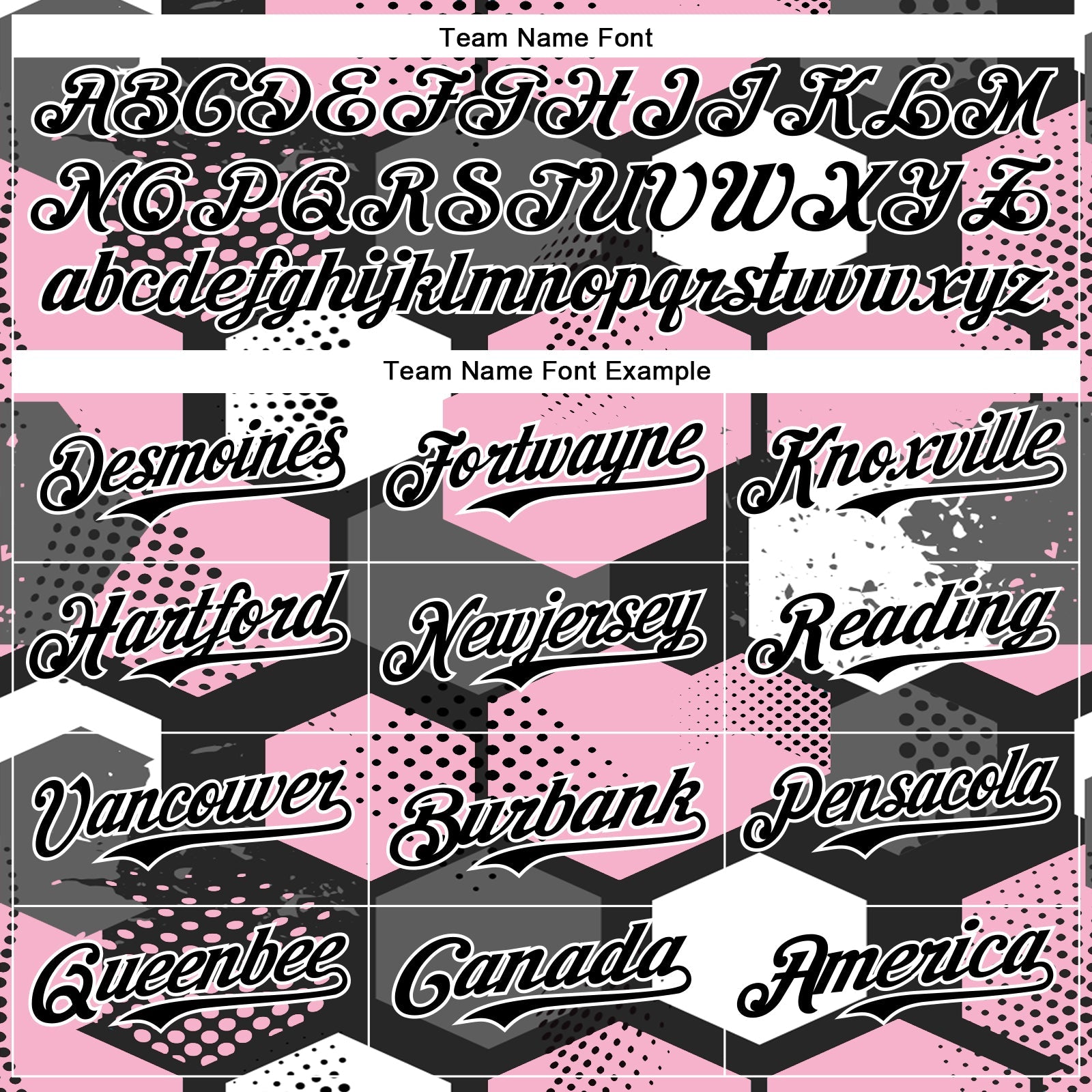 Custom Black Light Pink-White Geometric Shape Bomber Full-Snap Varsity Letterman Hoodie Jacket view 5